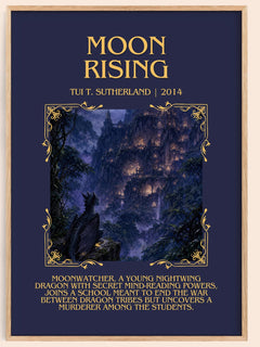 Moon Rising Minimalist Book Poster by Tui T. Sutherland – image 1