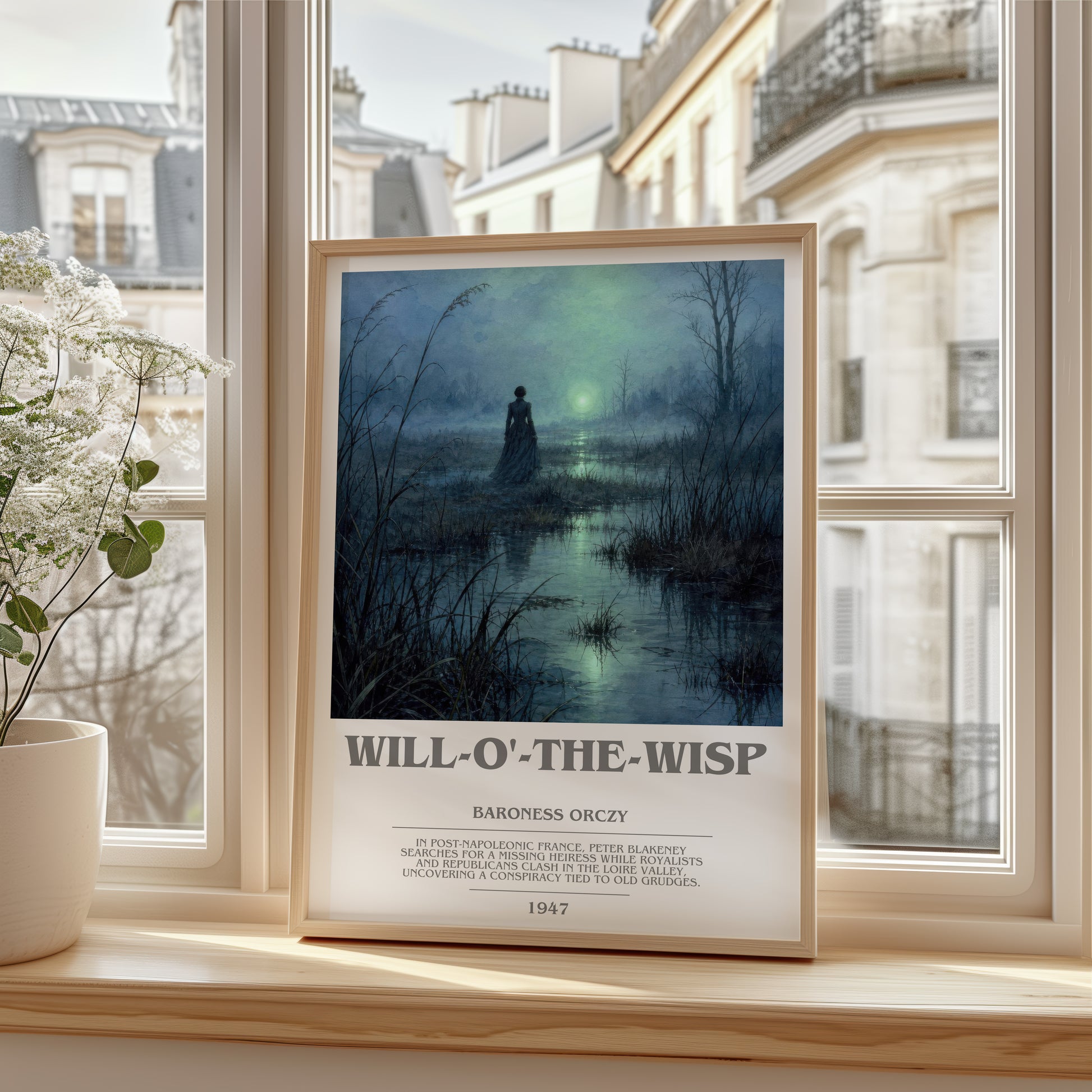 Will-O'-The-Wisp bookish poster colour and style options – Baroness Orczy book art