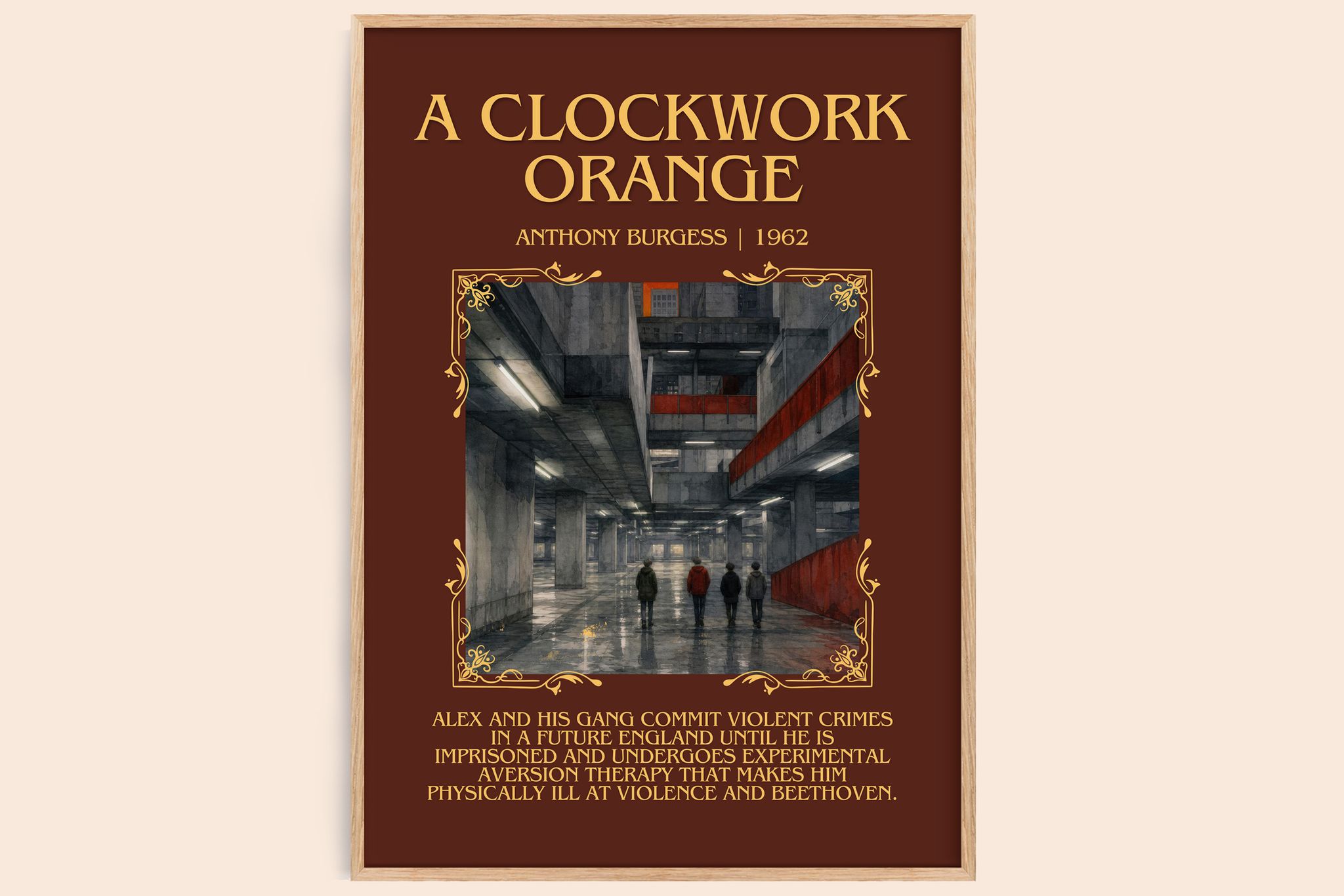 A Clockwork Orange Minimalist Book Poster by Anthony Burgess