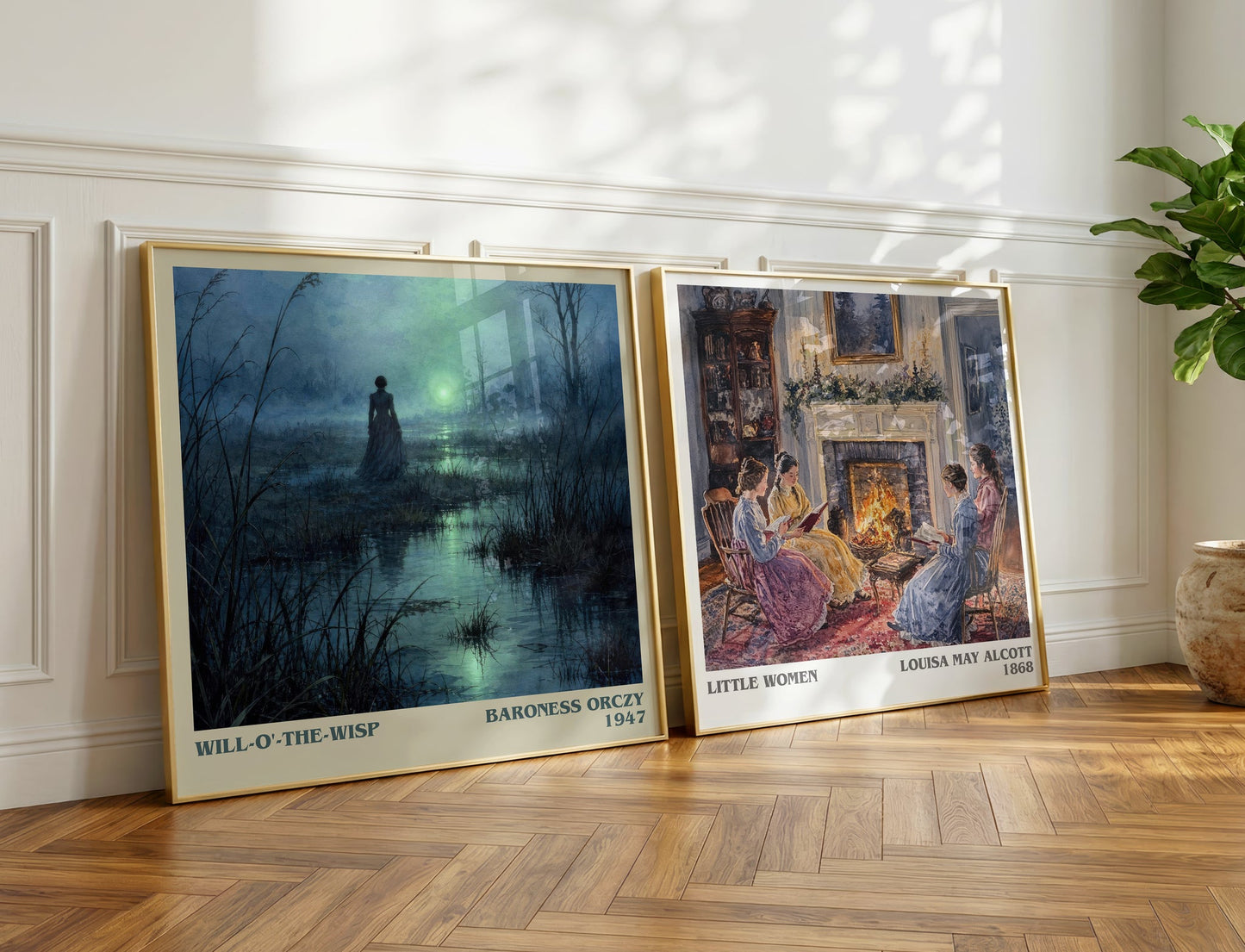 Will-O'-The-Wisp literary print on bookshelf – Baroness Orczy fan gift