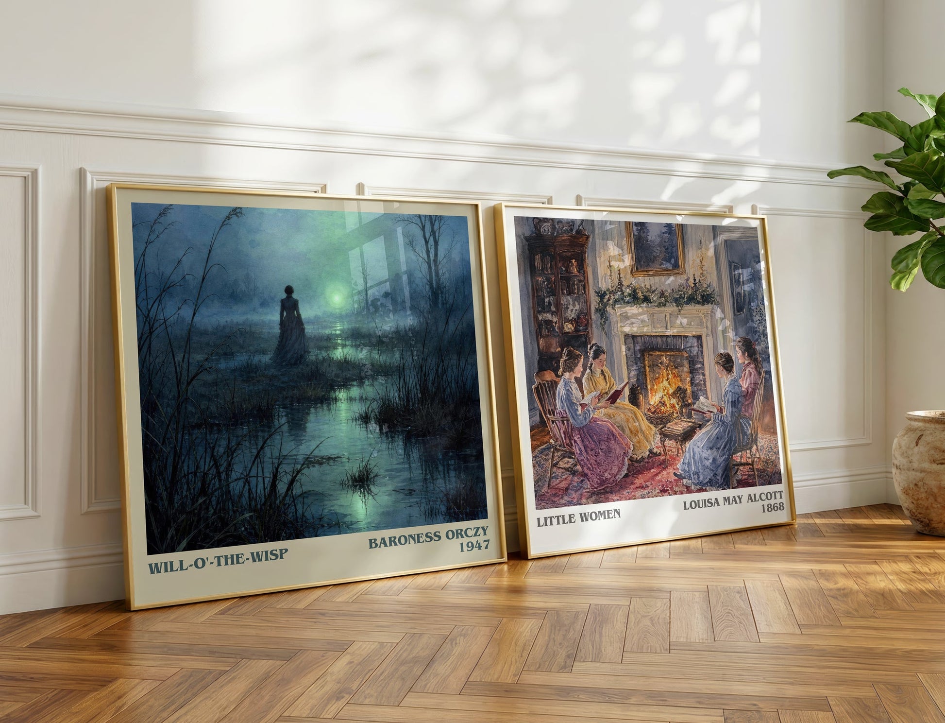 Will-O'-The-Wisp literary print on bookshelf – Baroness Orczy fan gift
