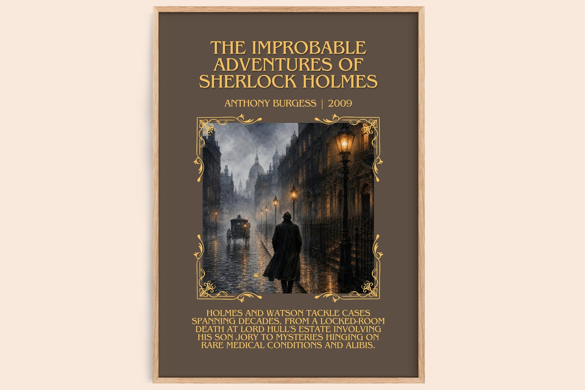 Improbable Adventures of Sherlock Holmes Minimalist Book Poster by Anthony Burgess