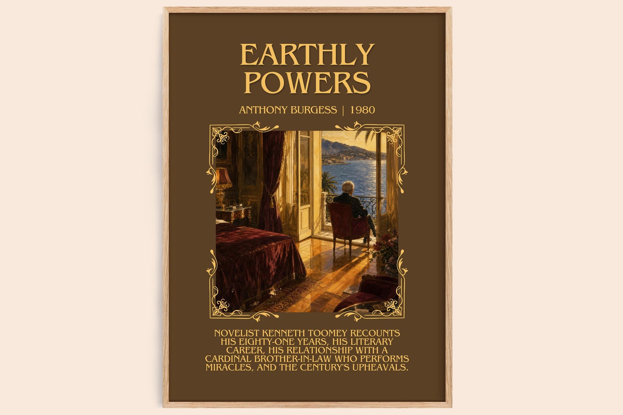 Earthly Powers Minimalist Book Poster by Anthony Burgess