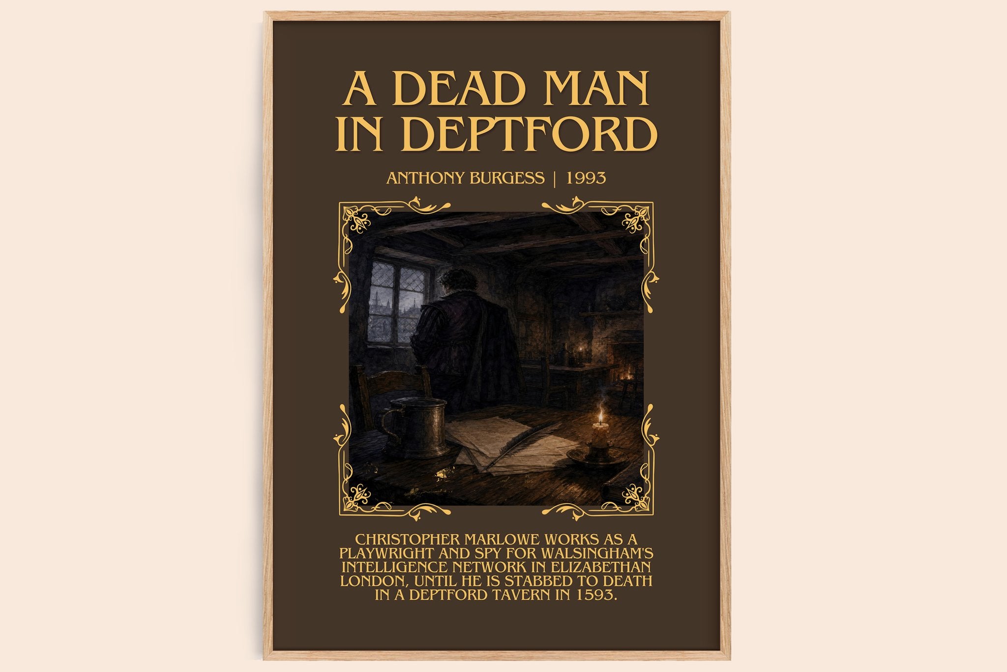 A Dead Man in Deptford Minimalist Book Poster by Anthony Burgess