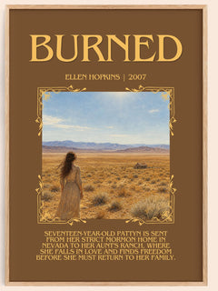 Burned Minimalist Book Poster by Ellen Hopkins – image 1