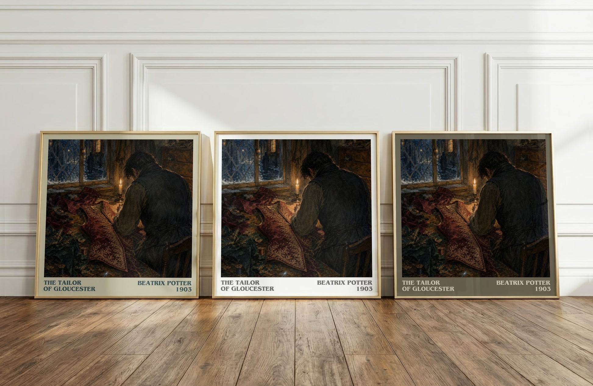 The Tailor Of Gloucester literary art print colour and style options – Beatrix Potter book art