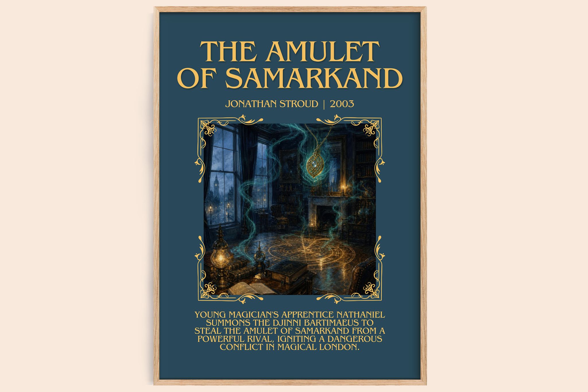 The Amulet of Samarkand Minimalist Book Poster by Jonathan Stroud