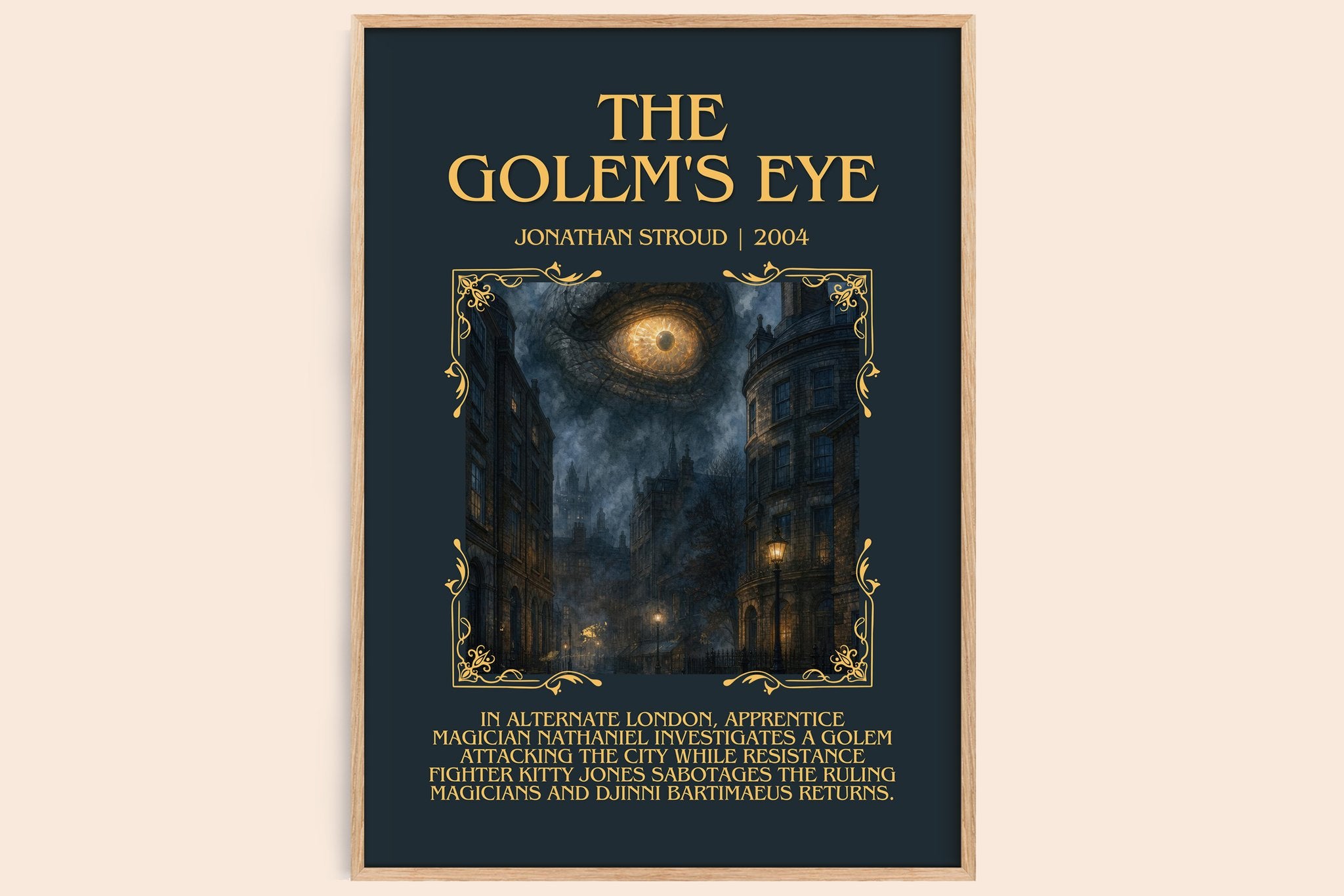 The Golem's Eye Minimalist Book Poster by Jonathan Stroud