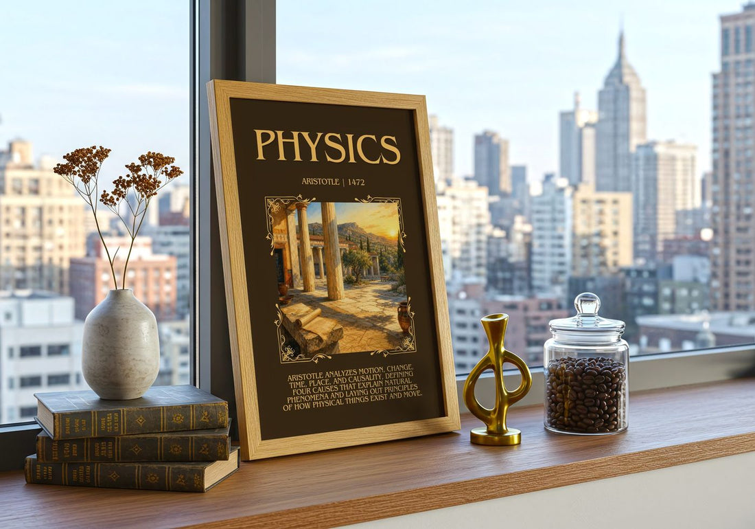Physics minimalist poster paper finish options – matte satin gloss