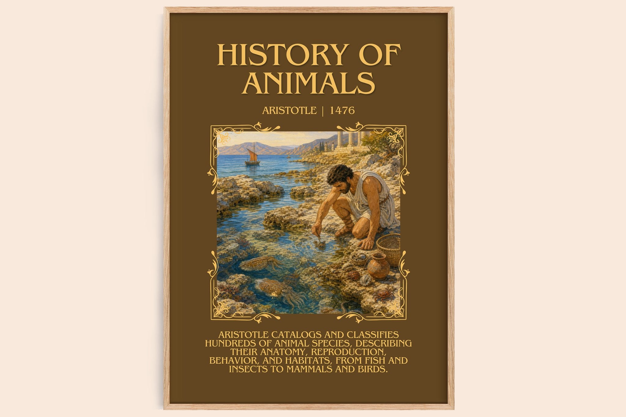 History of Animals Minimalist Book Poster by Aristotle