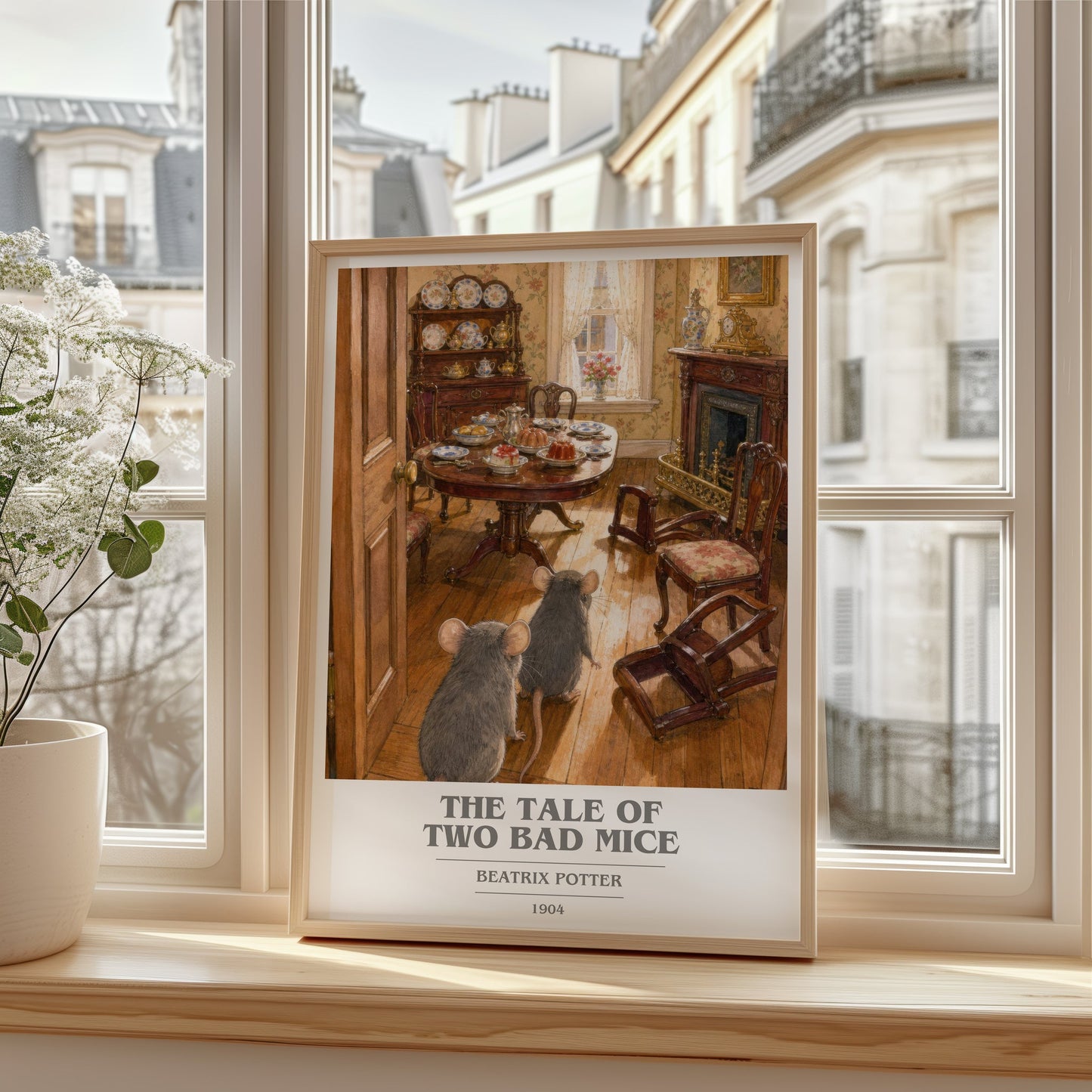 The Tale Of Two Bad Mice book cover poster colour and style options – Beatrix Potter book art