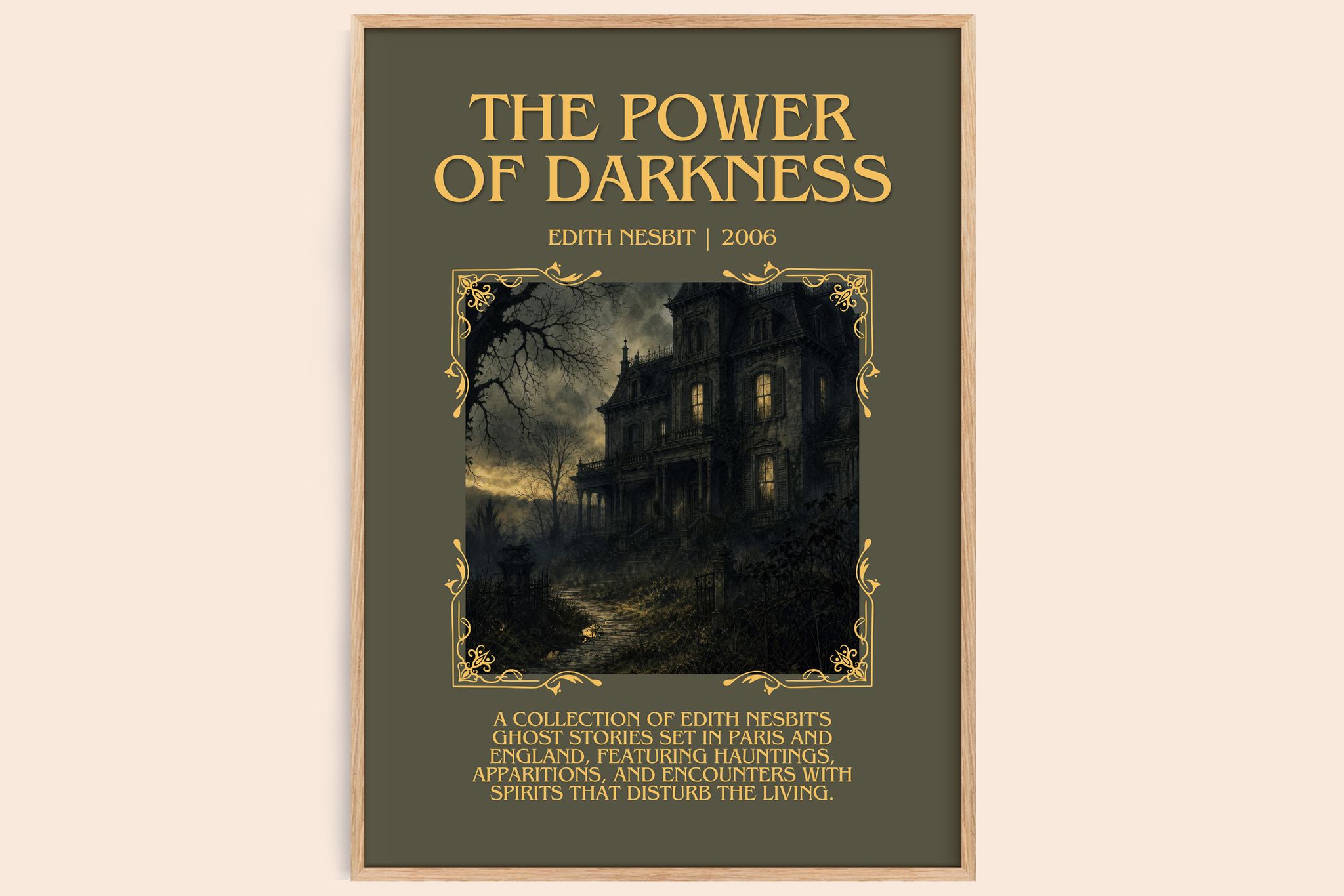The Power of Darkness Minimalist Book Poster by Edith Nesbit