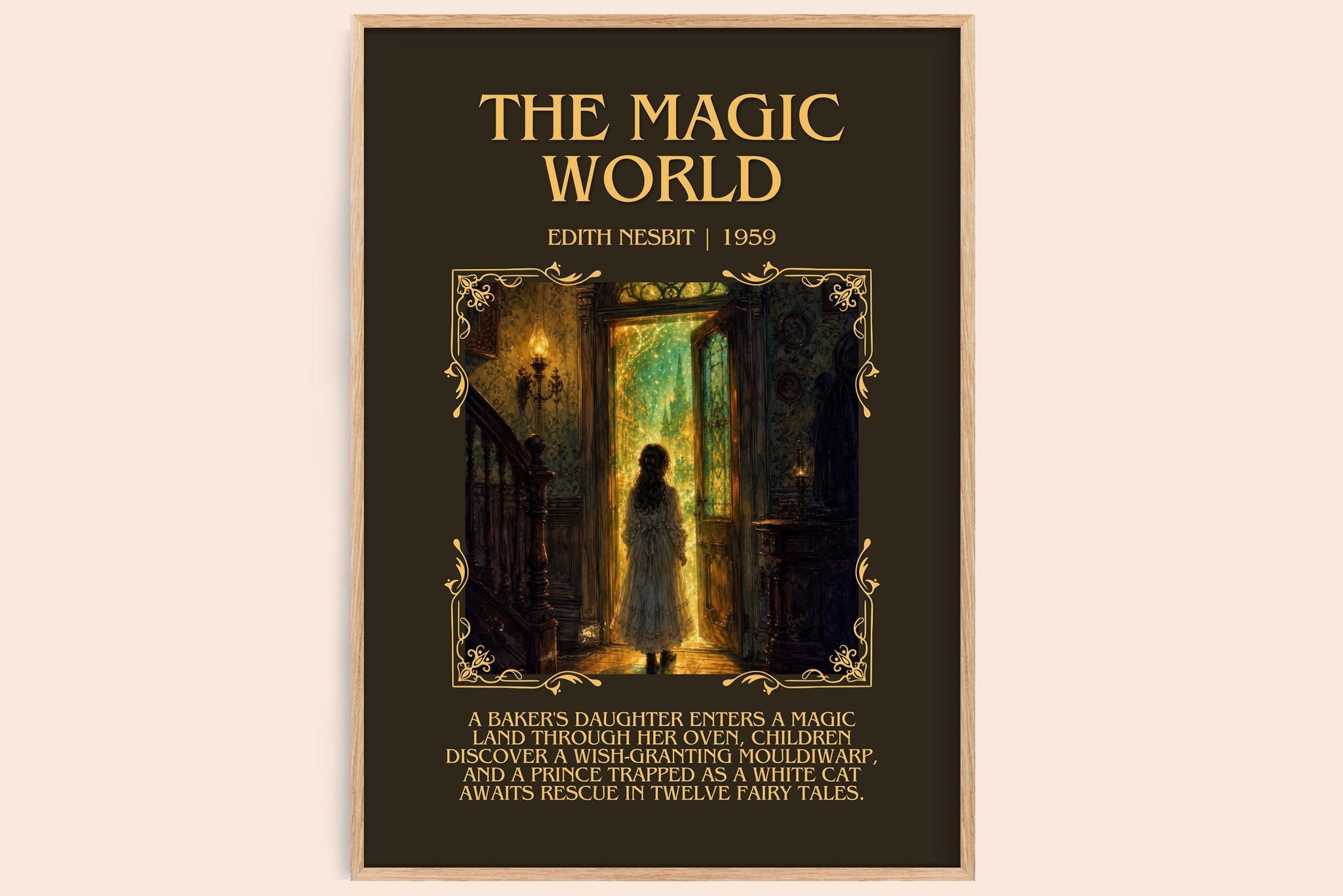 The Magic World Minimalist Book Poster by Edith Nesbit