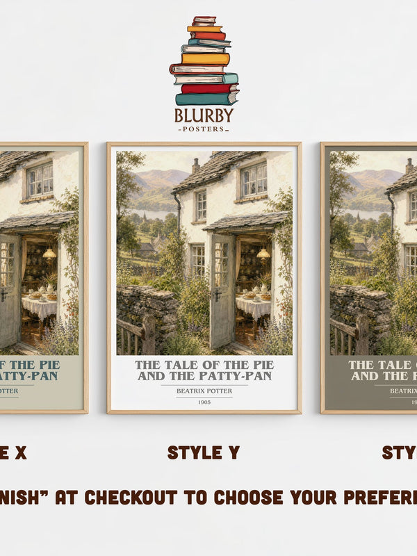 The Tale Of The Pie And The Patty-Pan book cover print in frame leaning in hallway – childrens wall art