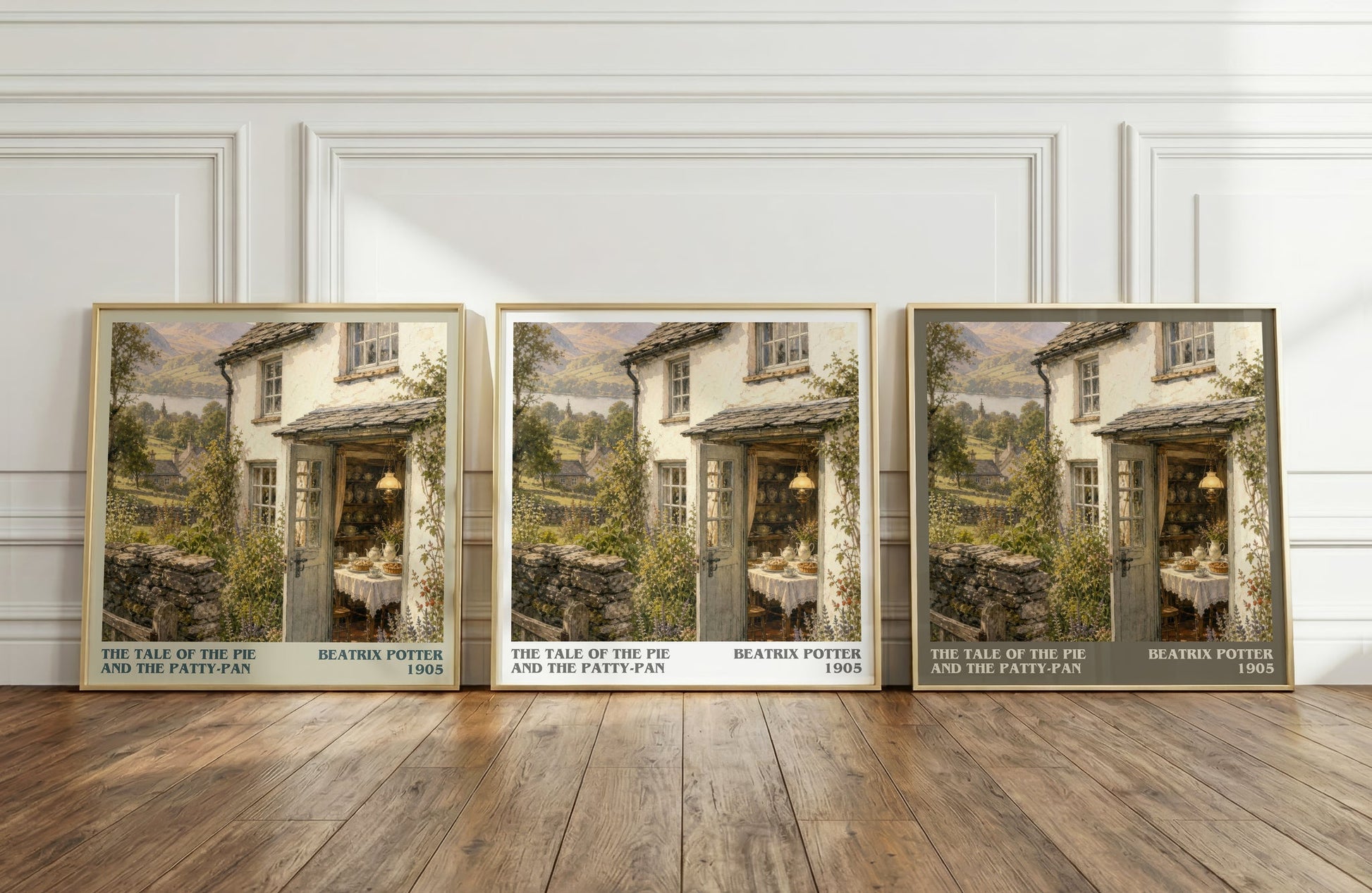 The Tale Of The Pie And The Patty-Pan literary art print colour and style options – Beatrix Potter book art