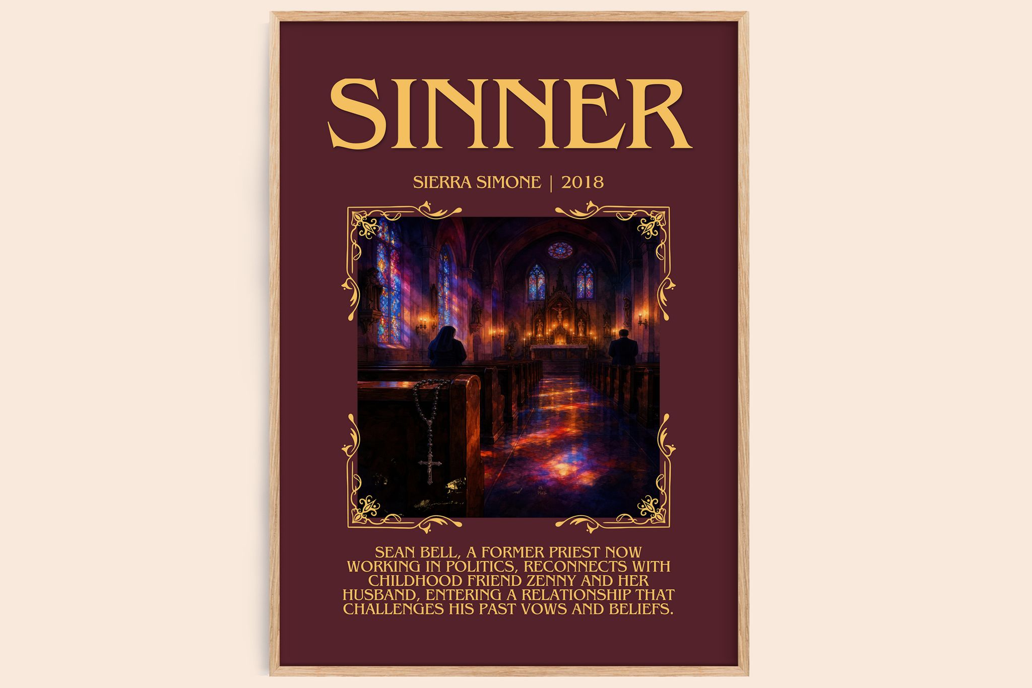 Sinner Minimalist Book Poster by Sierra Simone