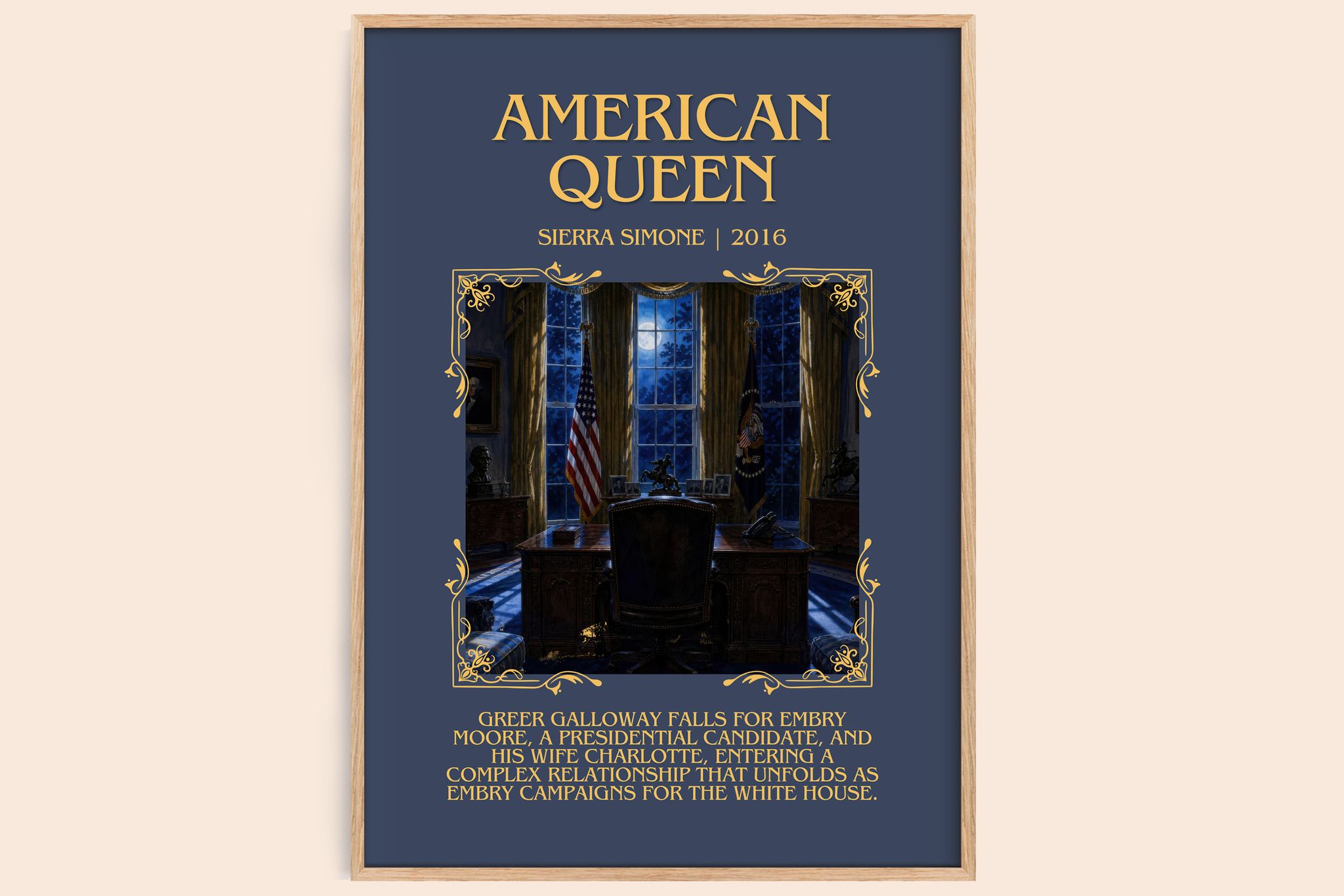 American Queen Minimalist Book Poster by Sierra Simone