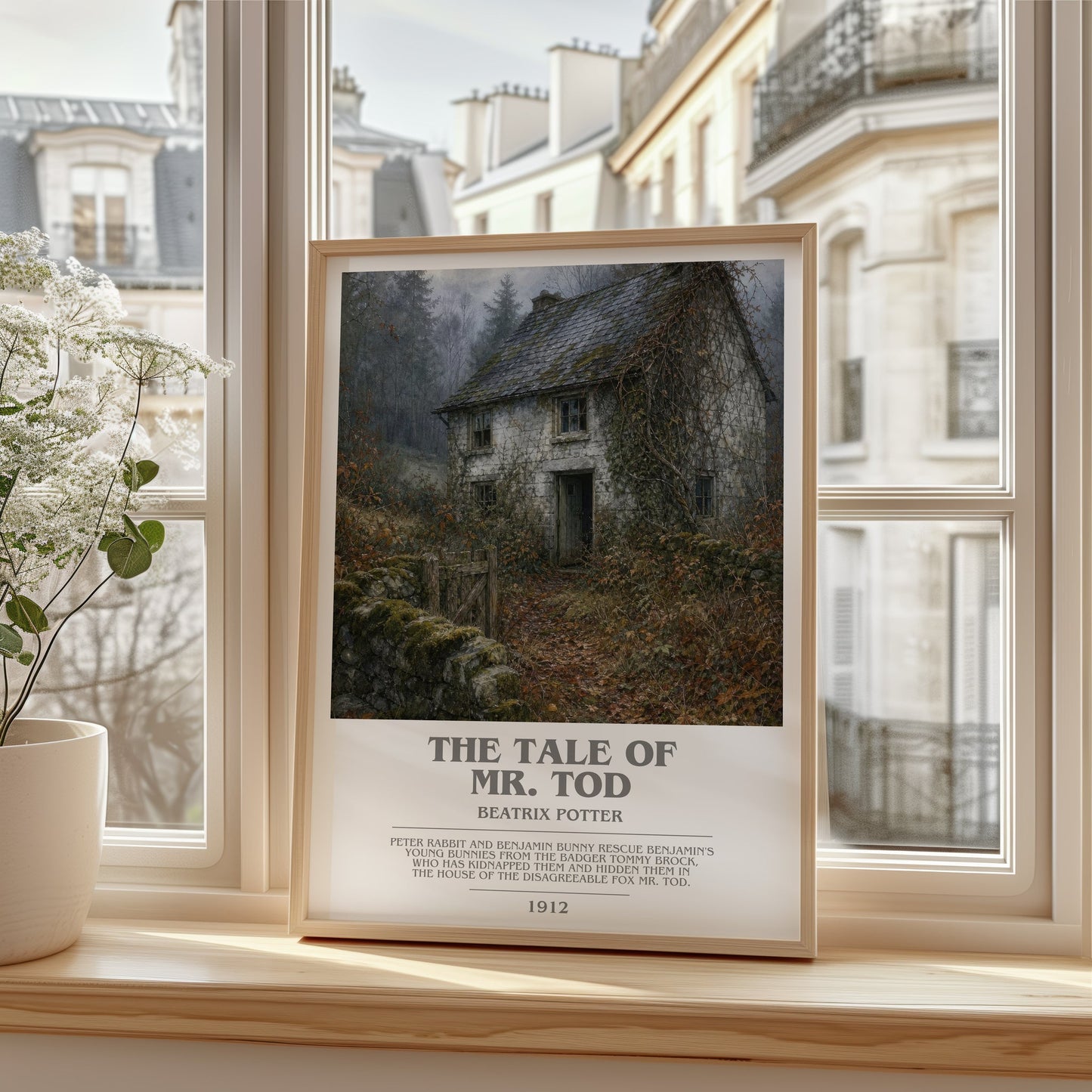 The Tale Of Mr. Tod bookish poster colour and style options – Beatrix Potter book art