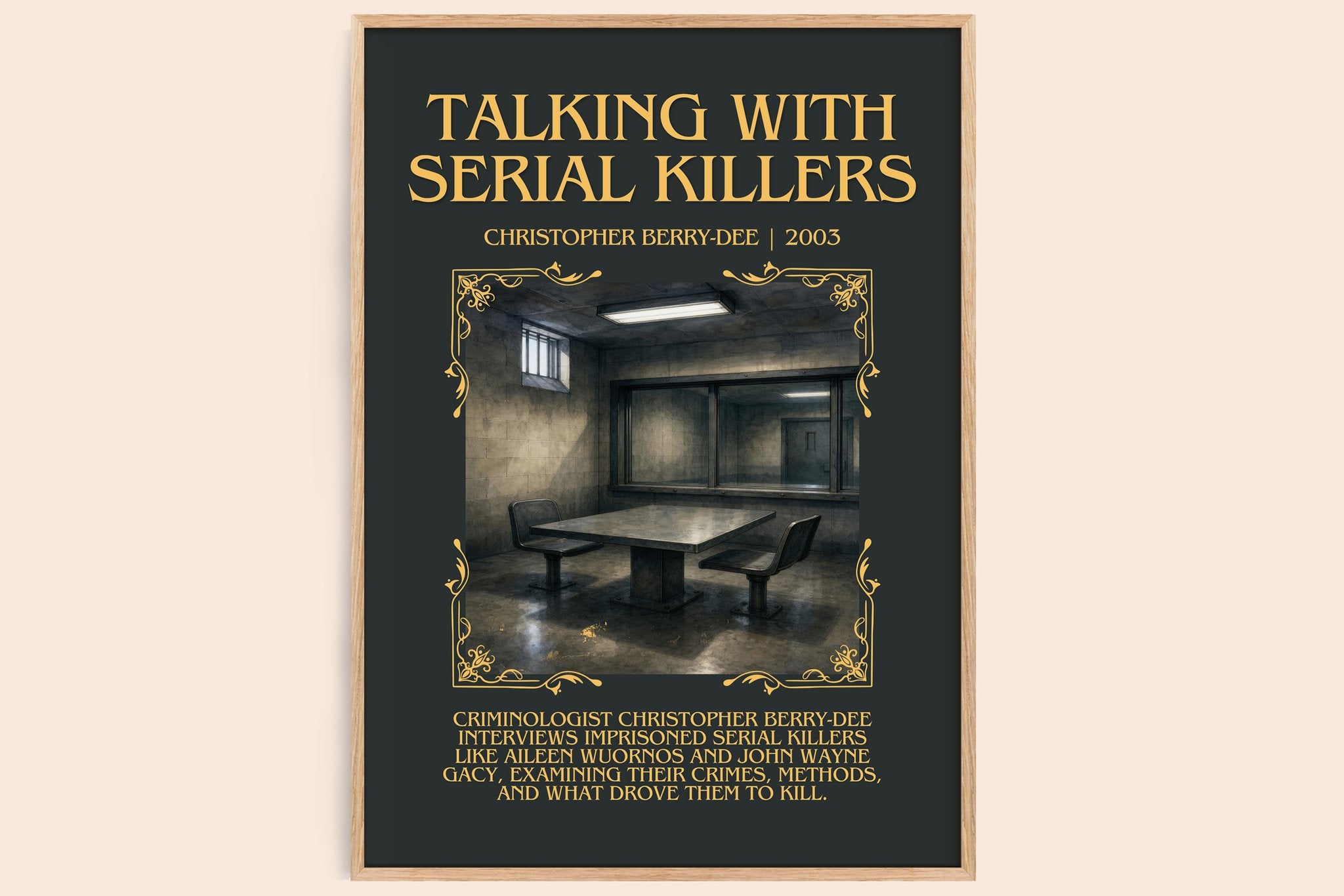 Talking with Serial Killers Minimalist Book Poster by C. Berry-Dee
