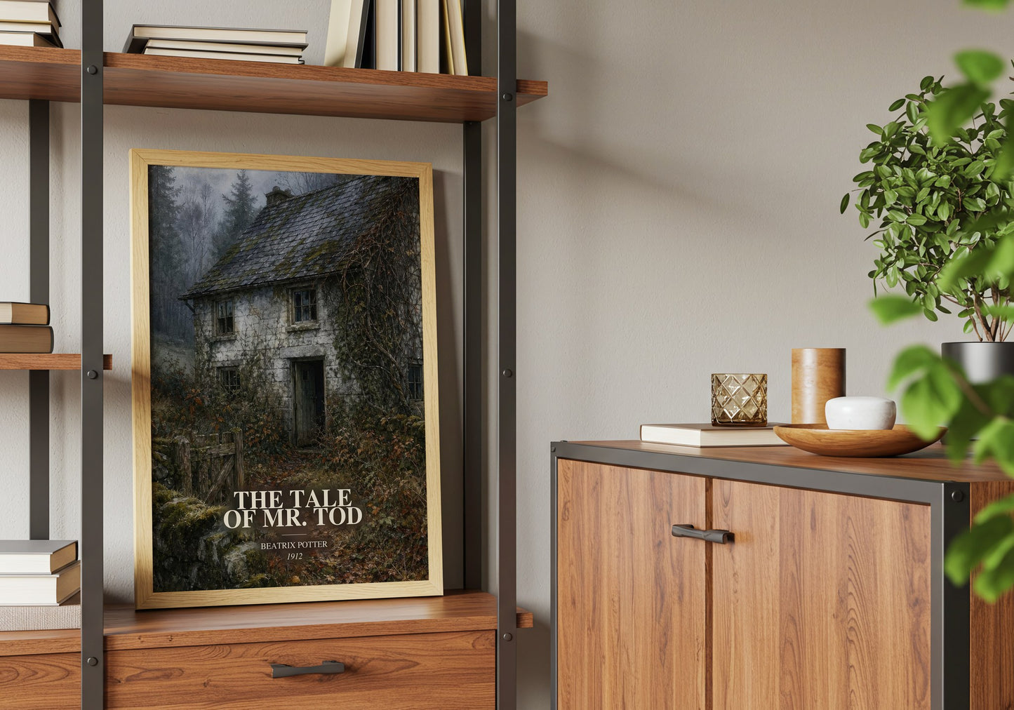 The Tale Of Mr. Tod book watercolour illustration paper finish options – matte satin gloss