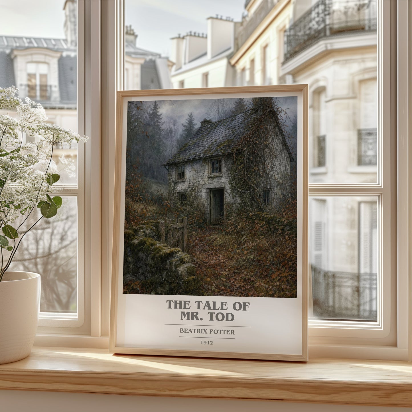 The Tale Of Mr. Tod book cover poster colour and style options – Beatrix Potter book art