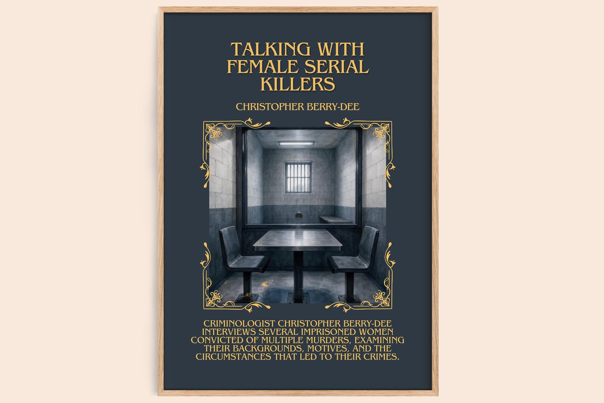Talking With Female Serial Killers Minimalist Book Poster by Christopher Berry-Dee