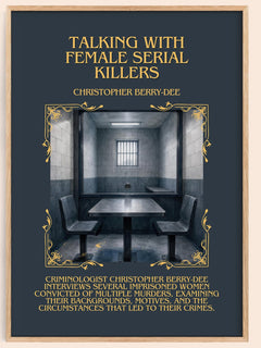 Talking With Female Serial Killers Minimalist Book Poster – C. – image 1