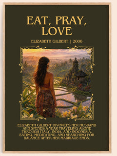 Eat, Pray, Love Minimalist Book Poster by Elizabeth Gilbert – image 1