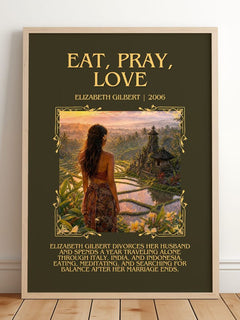 Eat, Pray, Love Minimalist Book Poster by Elizabeth Gilbert – image 2