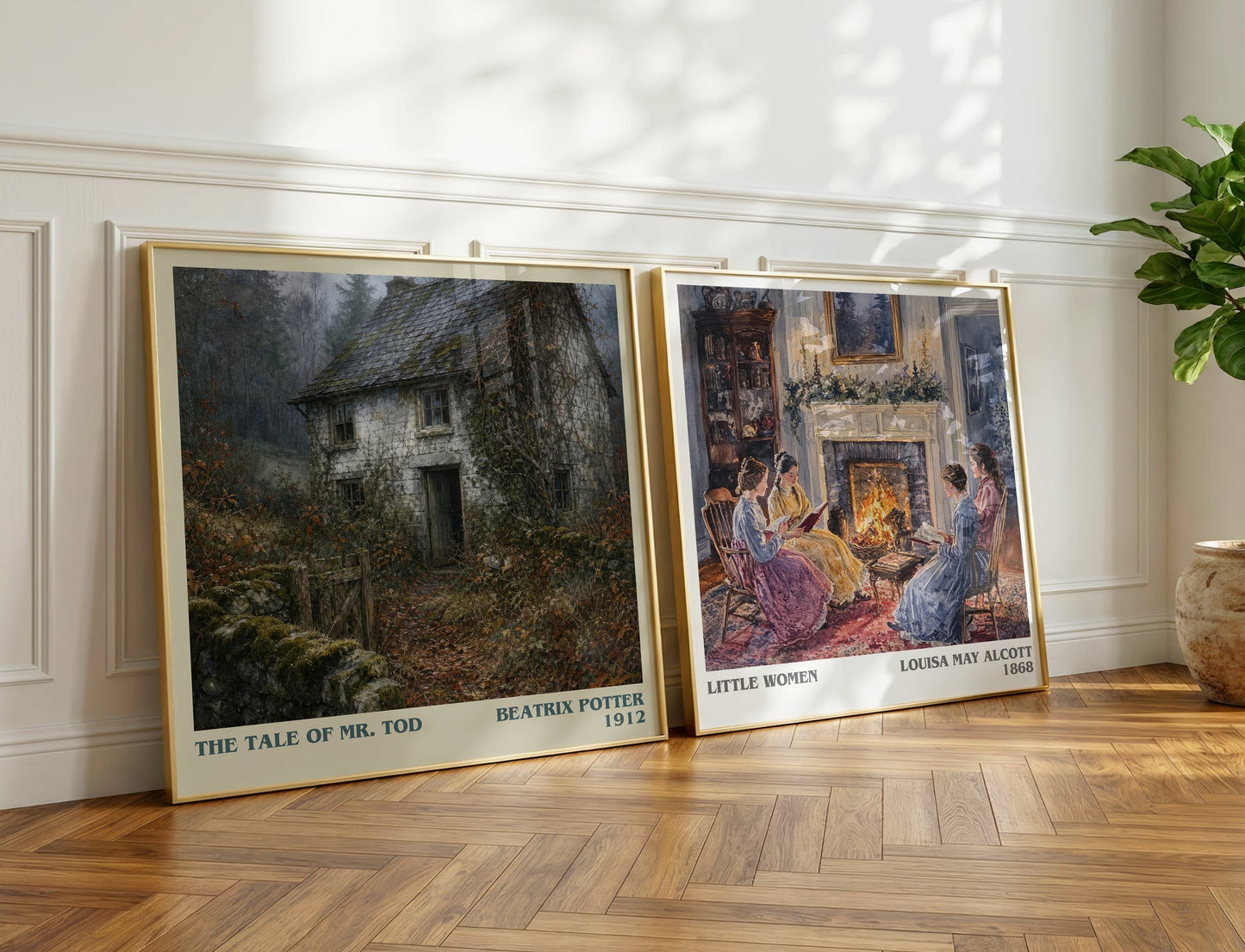 The Tale Of Mr. Tod literary print on bookshelf – Beatrix Potter fan gift