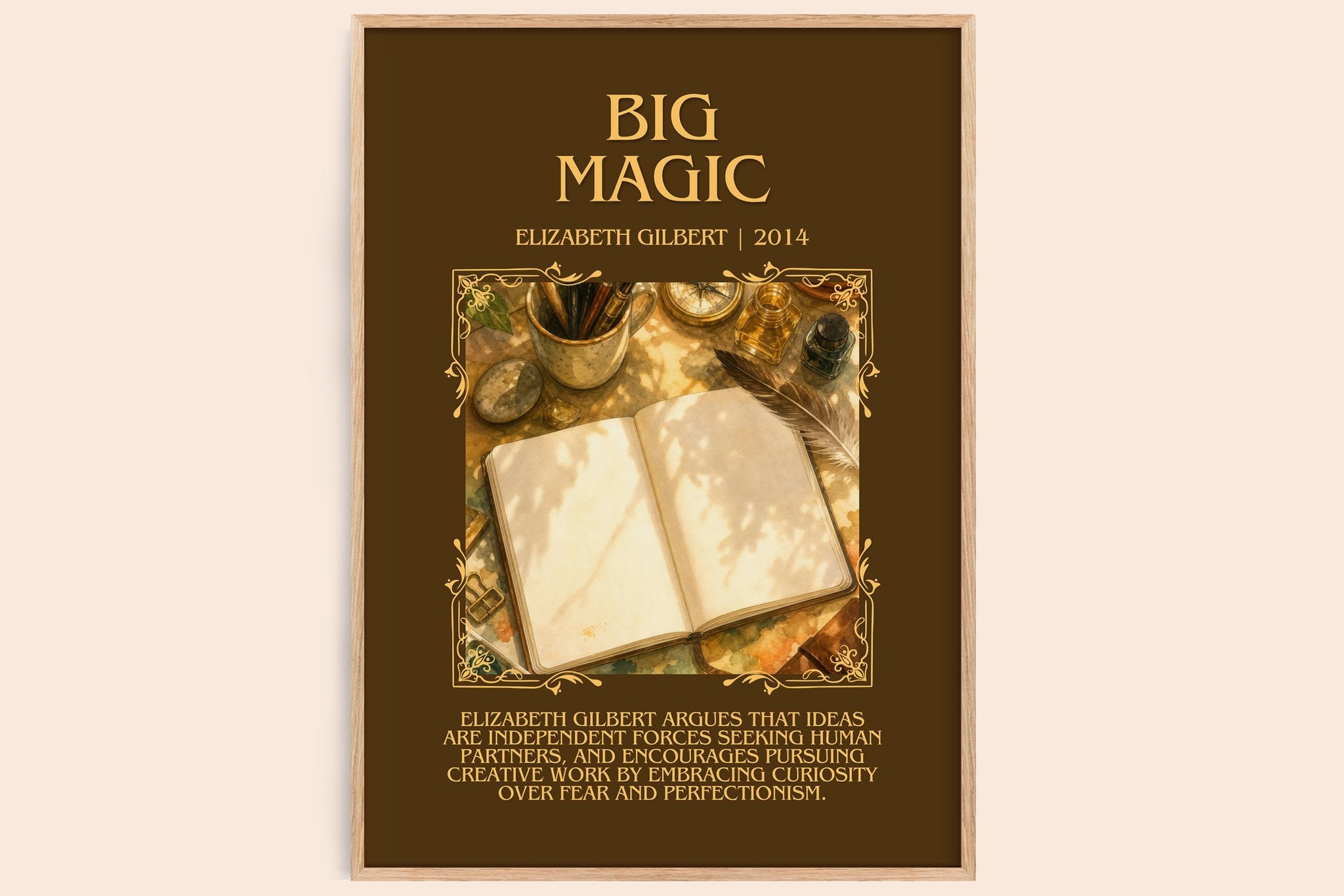 Big Magic Minimalist Book Poster by Elizabeth Gilbert