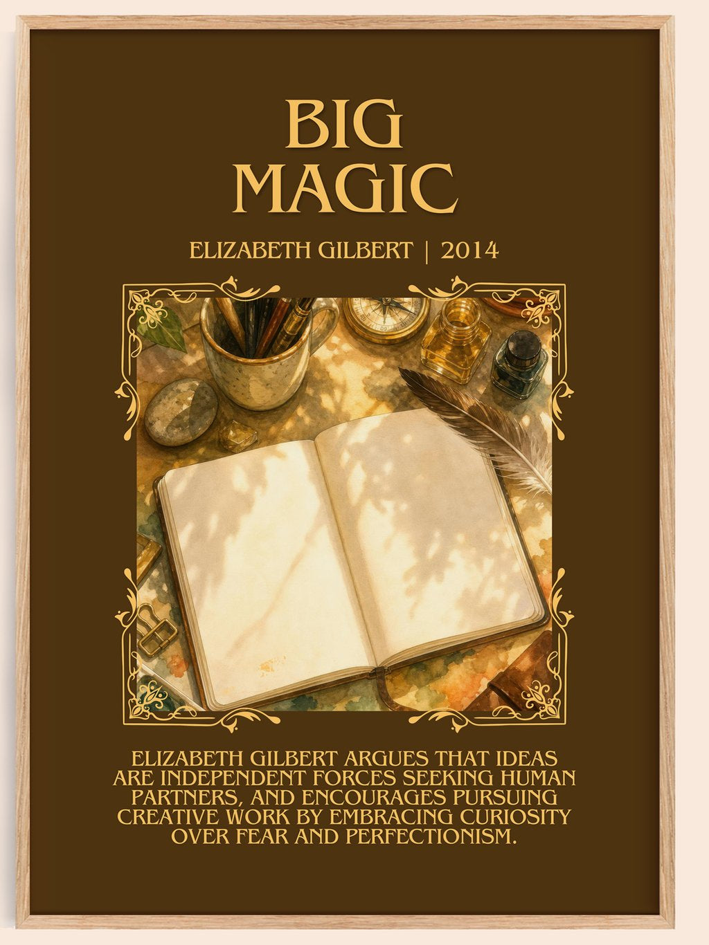 Big Magic Minimalist Book Poster by Elizabeth Gilbert – book poster
