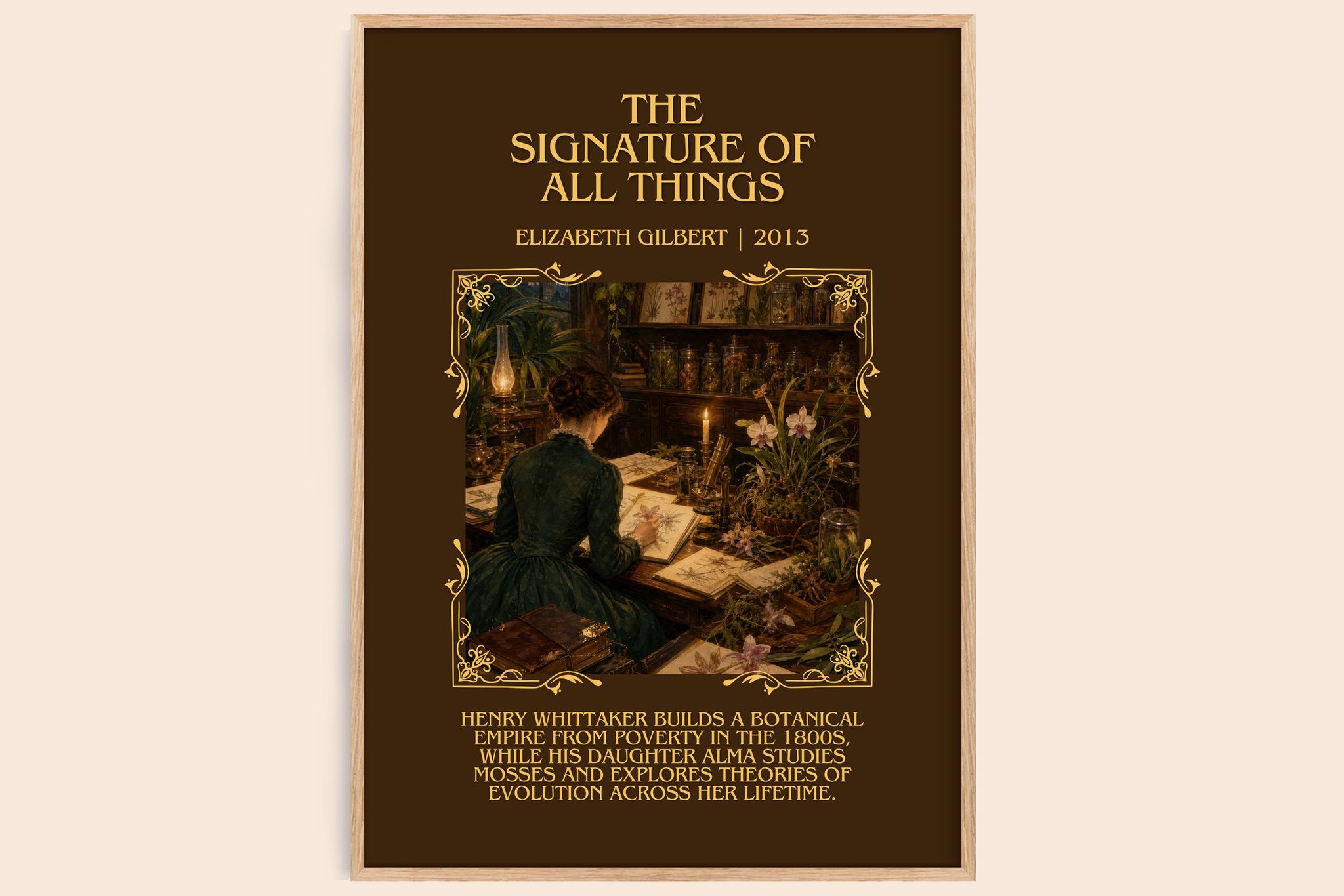 signature of all things Minimalist Book Poster by Elizabeth Gilbert
