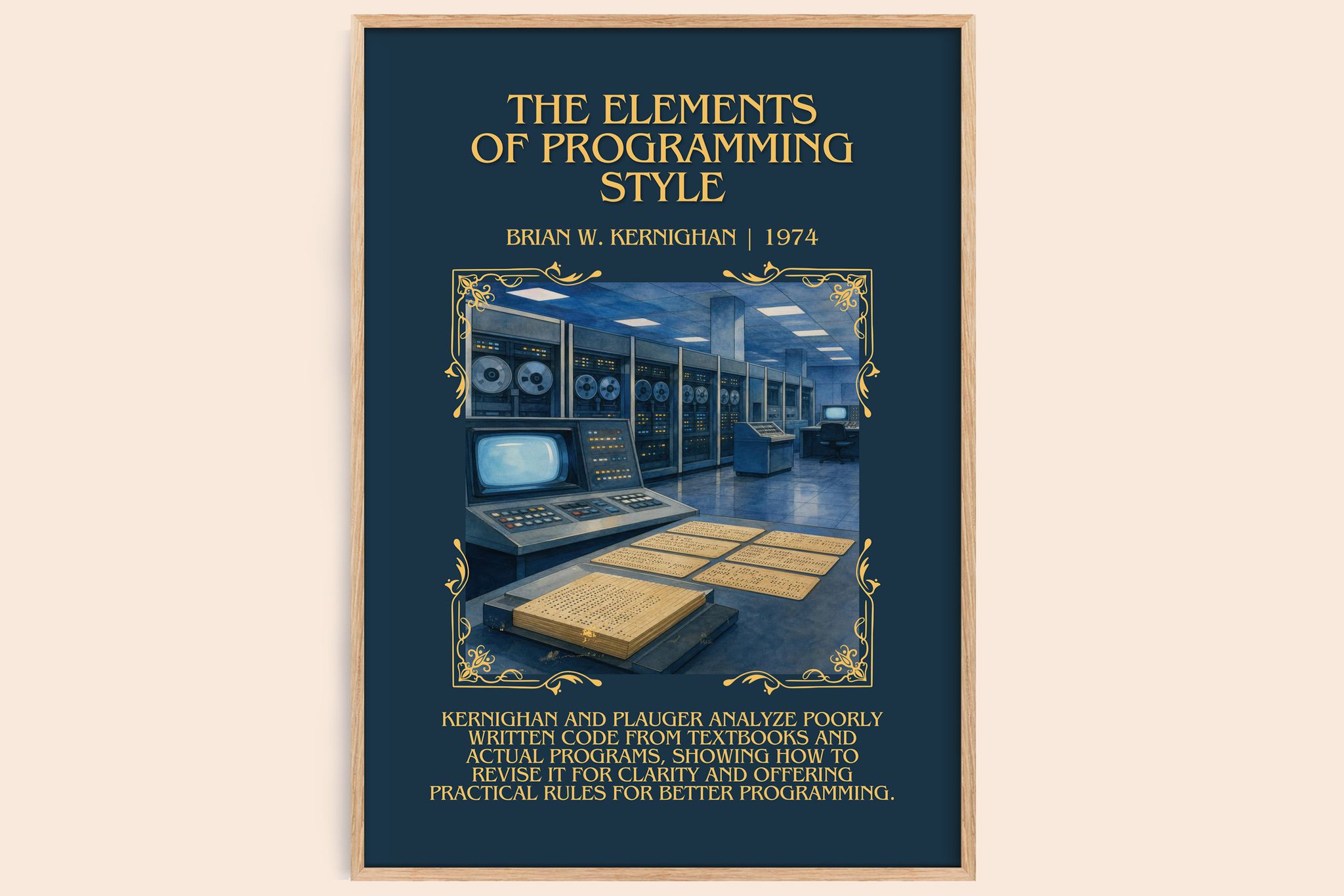 elements of programming style Minimalist Book Poster by B. Kernighan