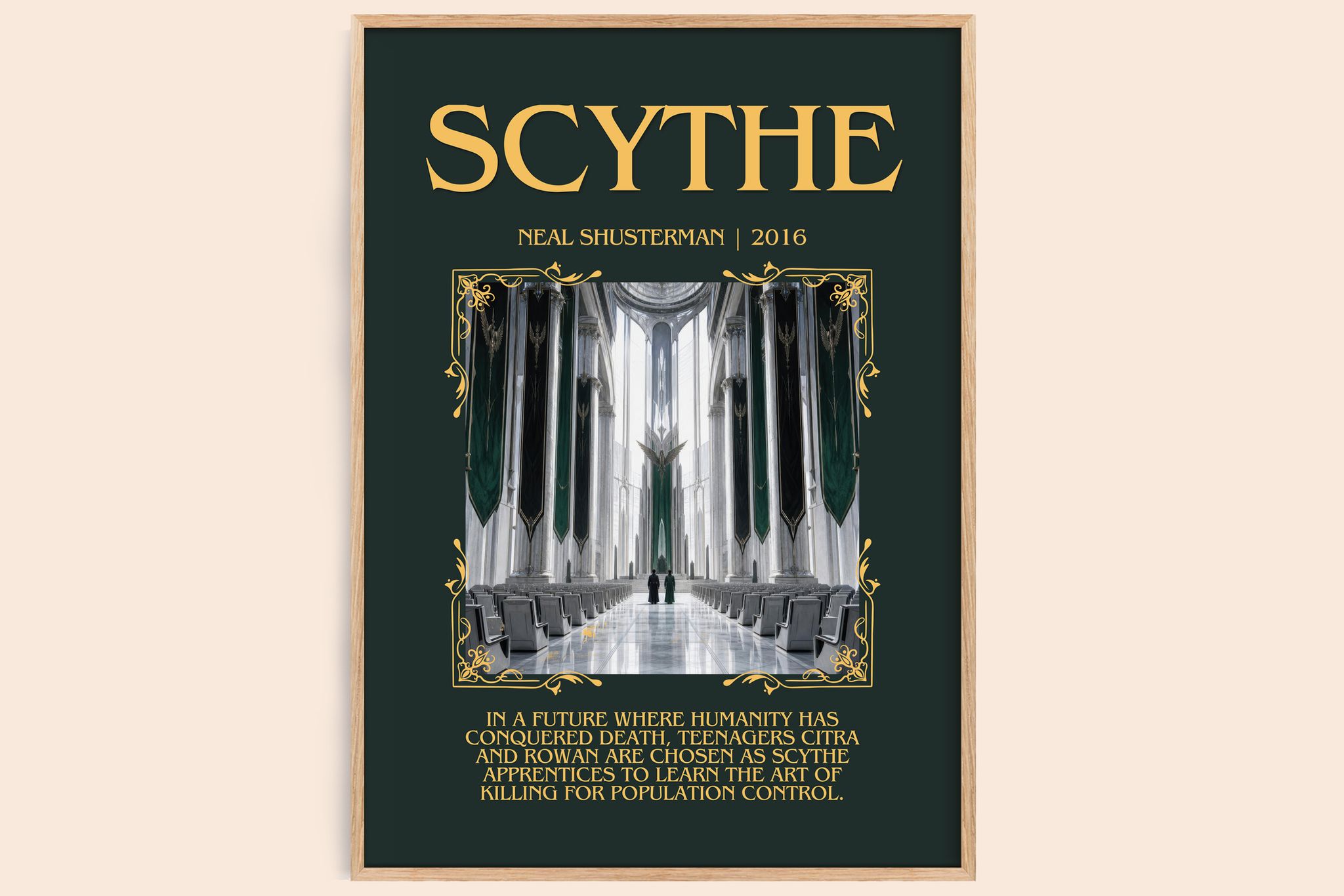Scythe Minimalist Book Poster by Neal Shusterman