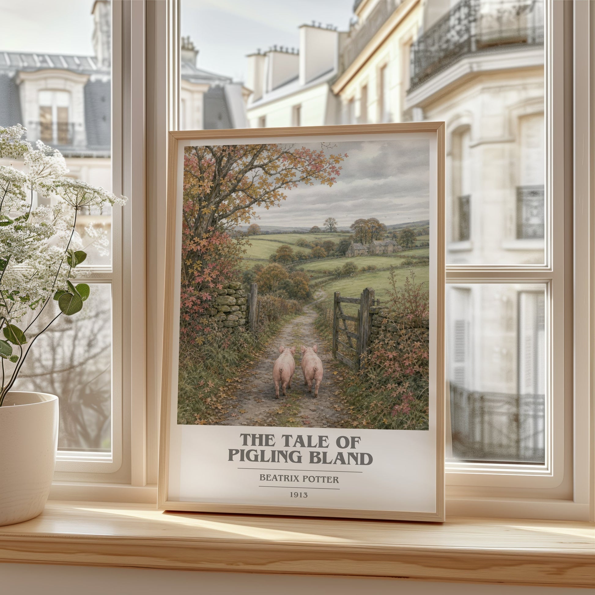 The Tale Of Pigling Bland book cover poster colour and style options – Beatrix Potter book art