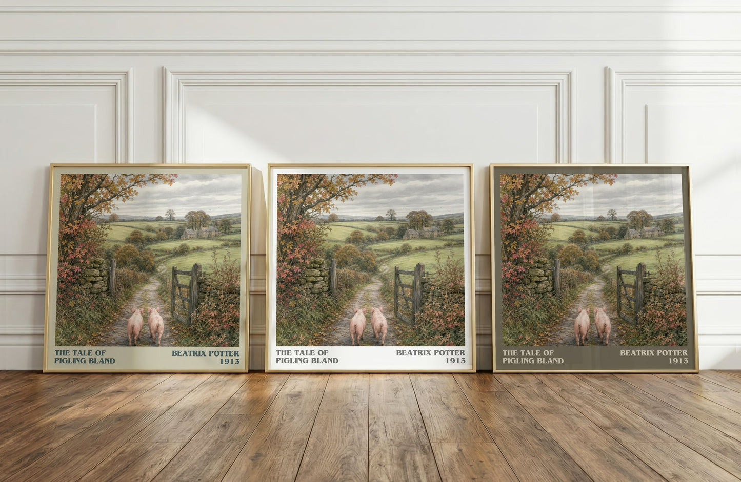 The Tale Of Pigling Bland literary art print colour and style options – Beatrix Potter book art
