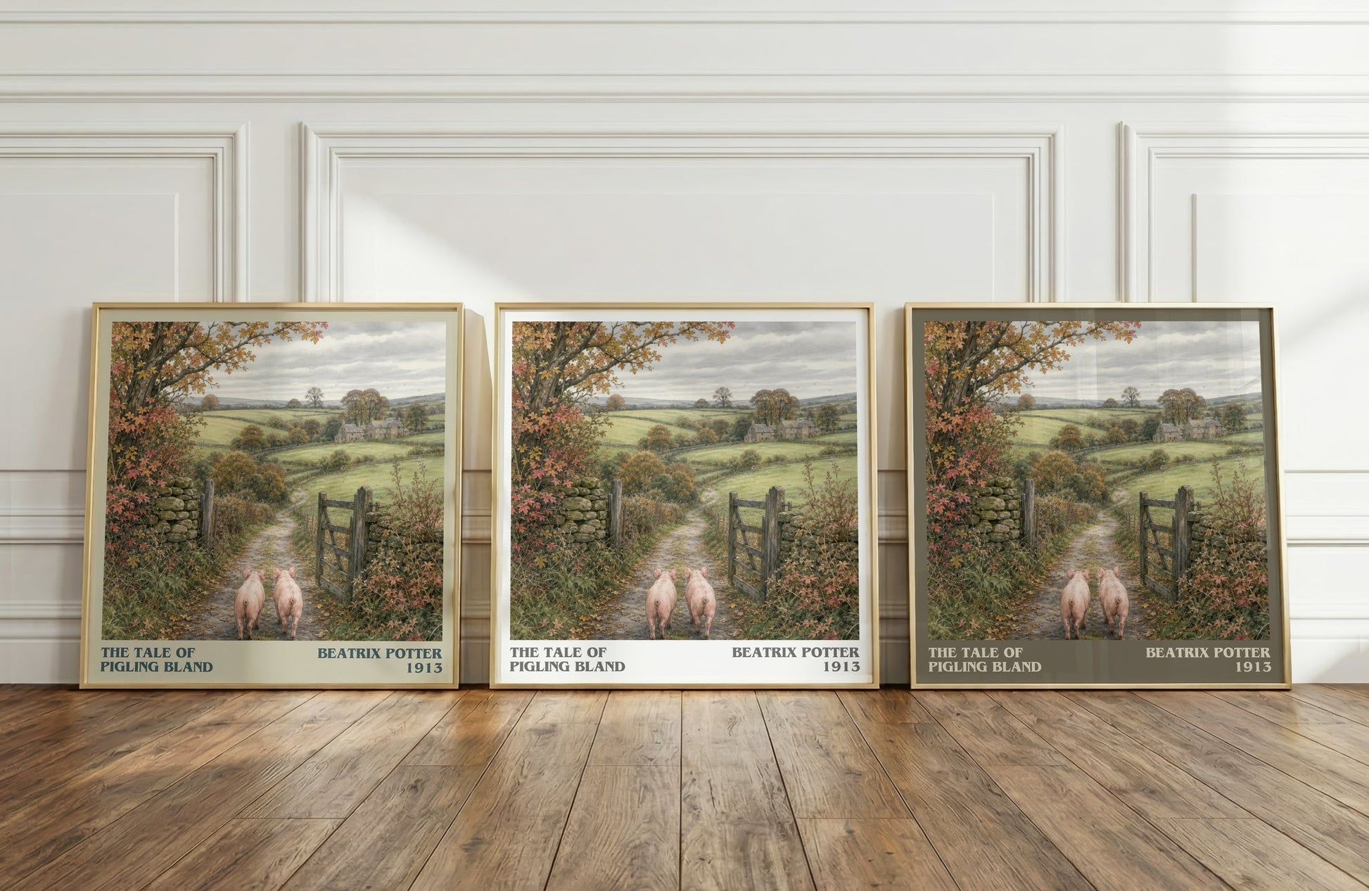 The Tale Of Pigling Bland literary art print colour and style options – Beatrix Potter book art