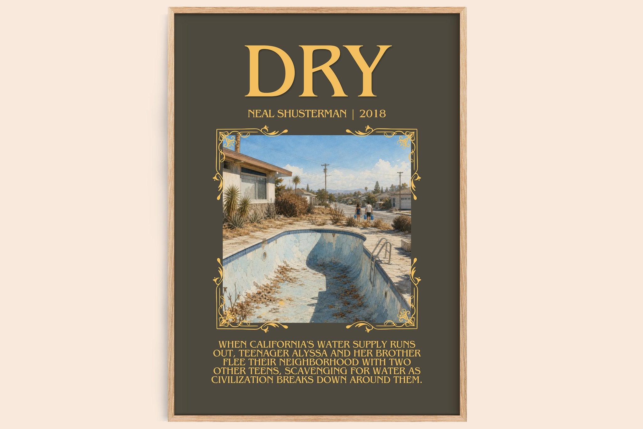 Dry Minimalist Book Poster by Neal Shusterman