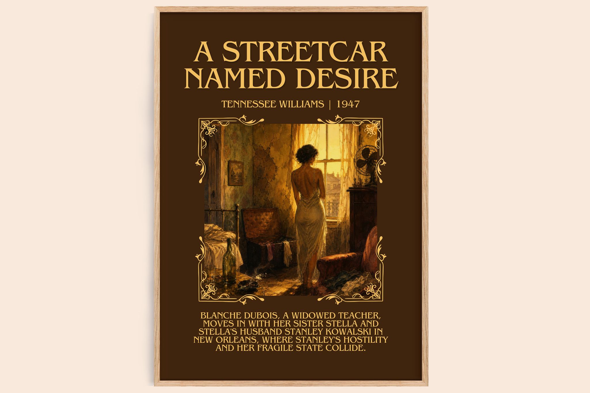 A Streetcar Named Desire Minimalist Book Poster by Tennessee Williams