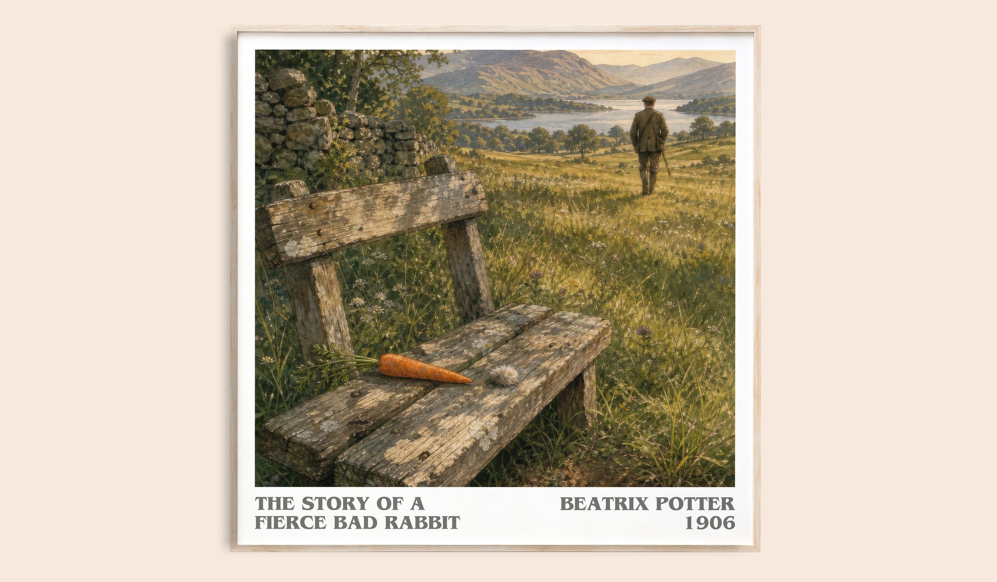 The Story Of A Fierce Bad Rabbit literary book poster by Beatrix Potter – framed literary art print