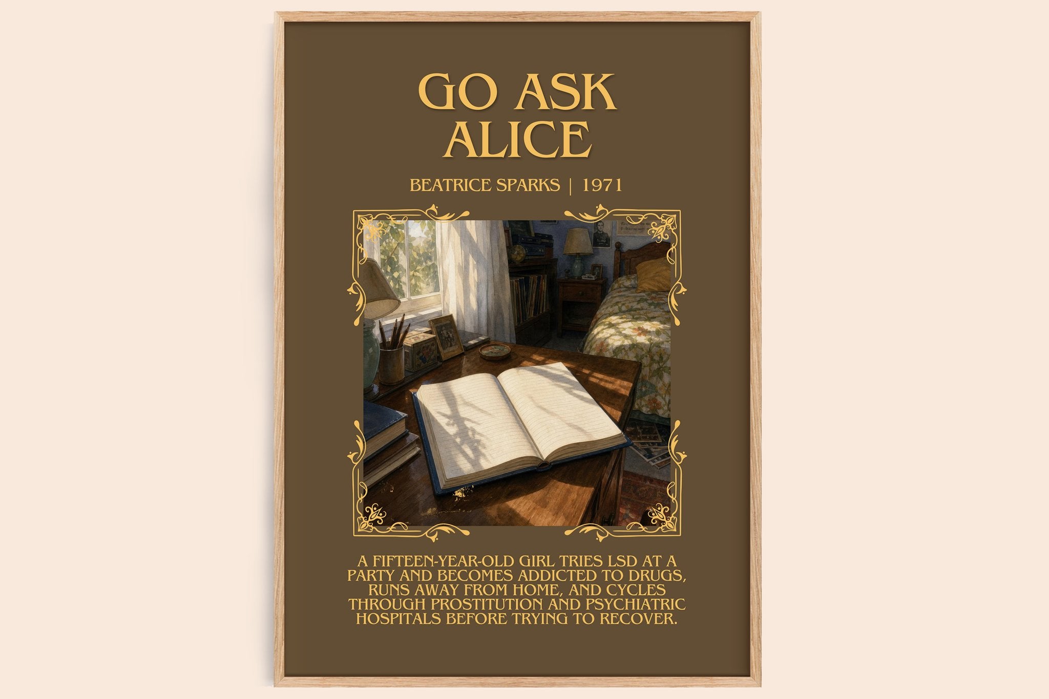 Go Ask Alice Minimalist Book Poster by Beatrice Sparks