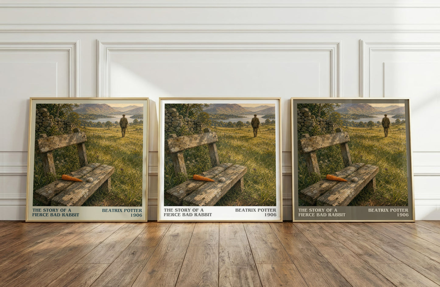 The Story Of A Fierce Bad Rabbit literary art print colour and style options – Beatrix Potter book art