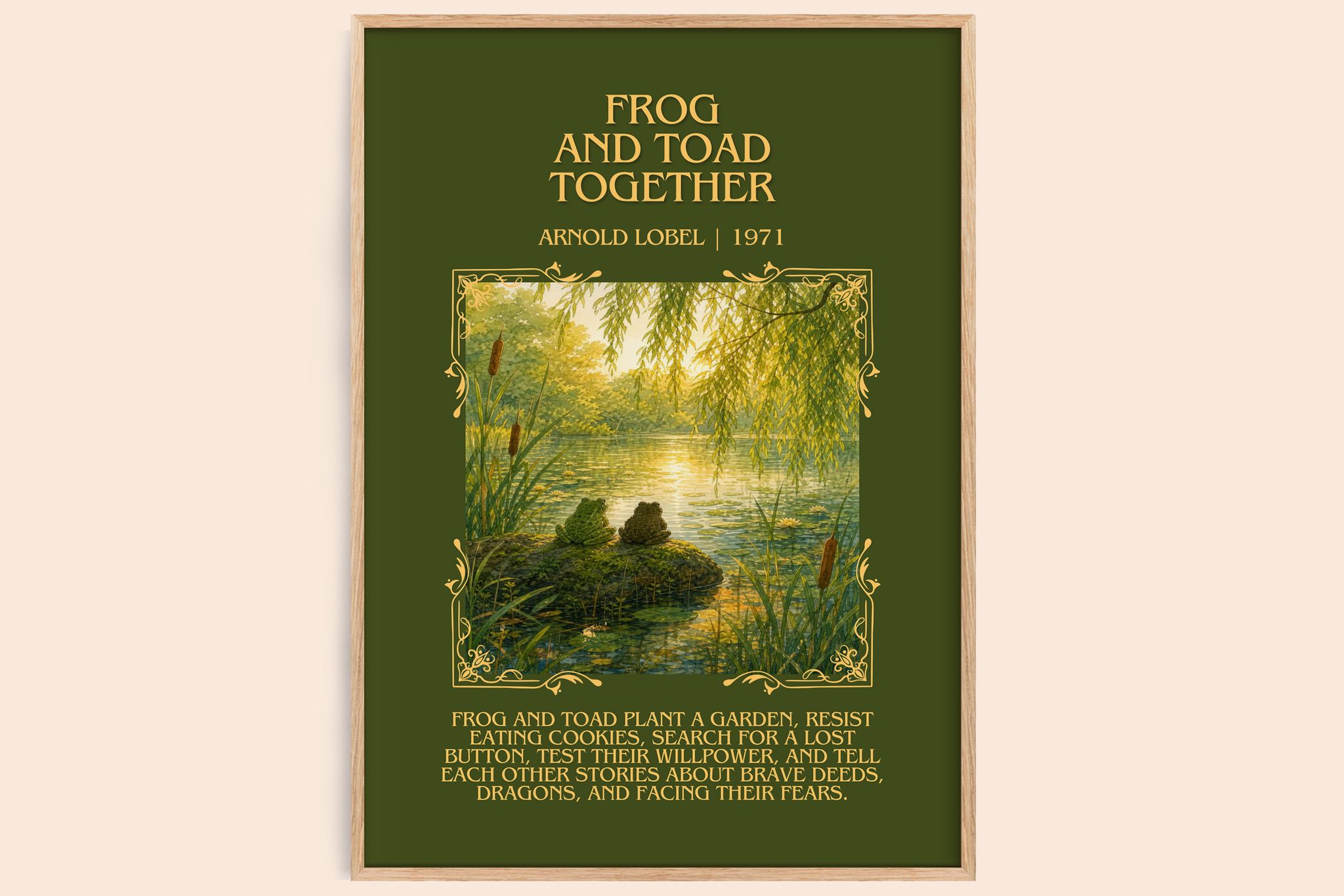Frog and Toad Together Minimalist Book Poster by Arnold Lobel