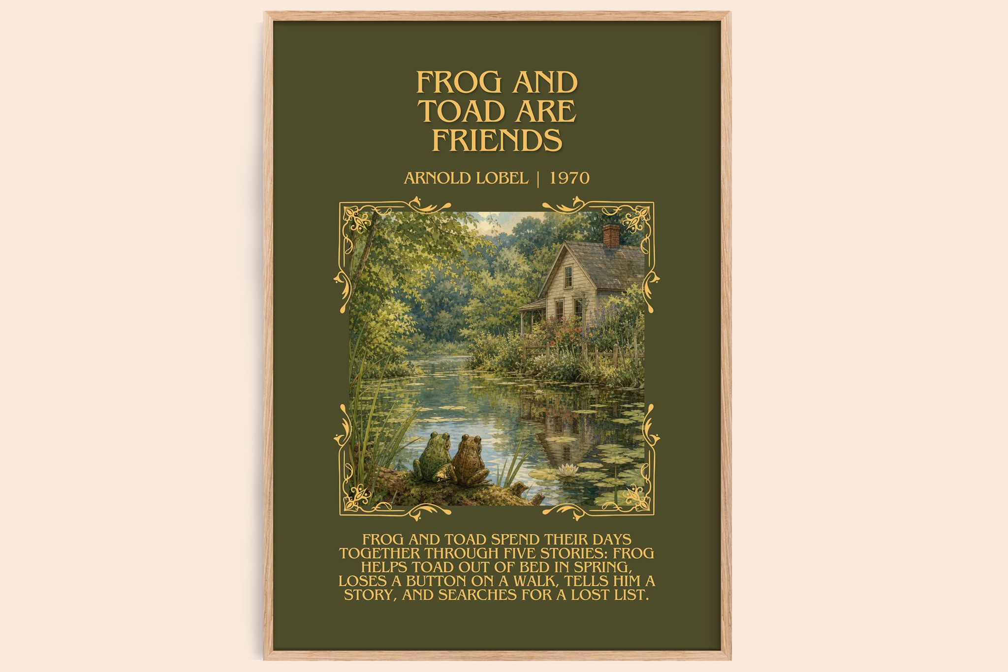 Frog and Toad Are Friends Minimalist Book Poster by Arnold Lobel
