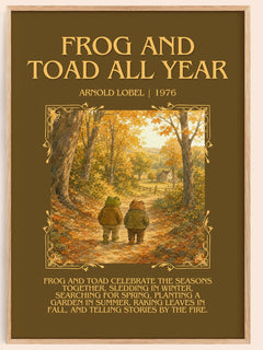 Frog and Toad All Year Minimalist Book Poster by Arnold Lobel – book poster