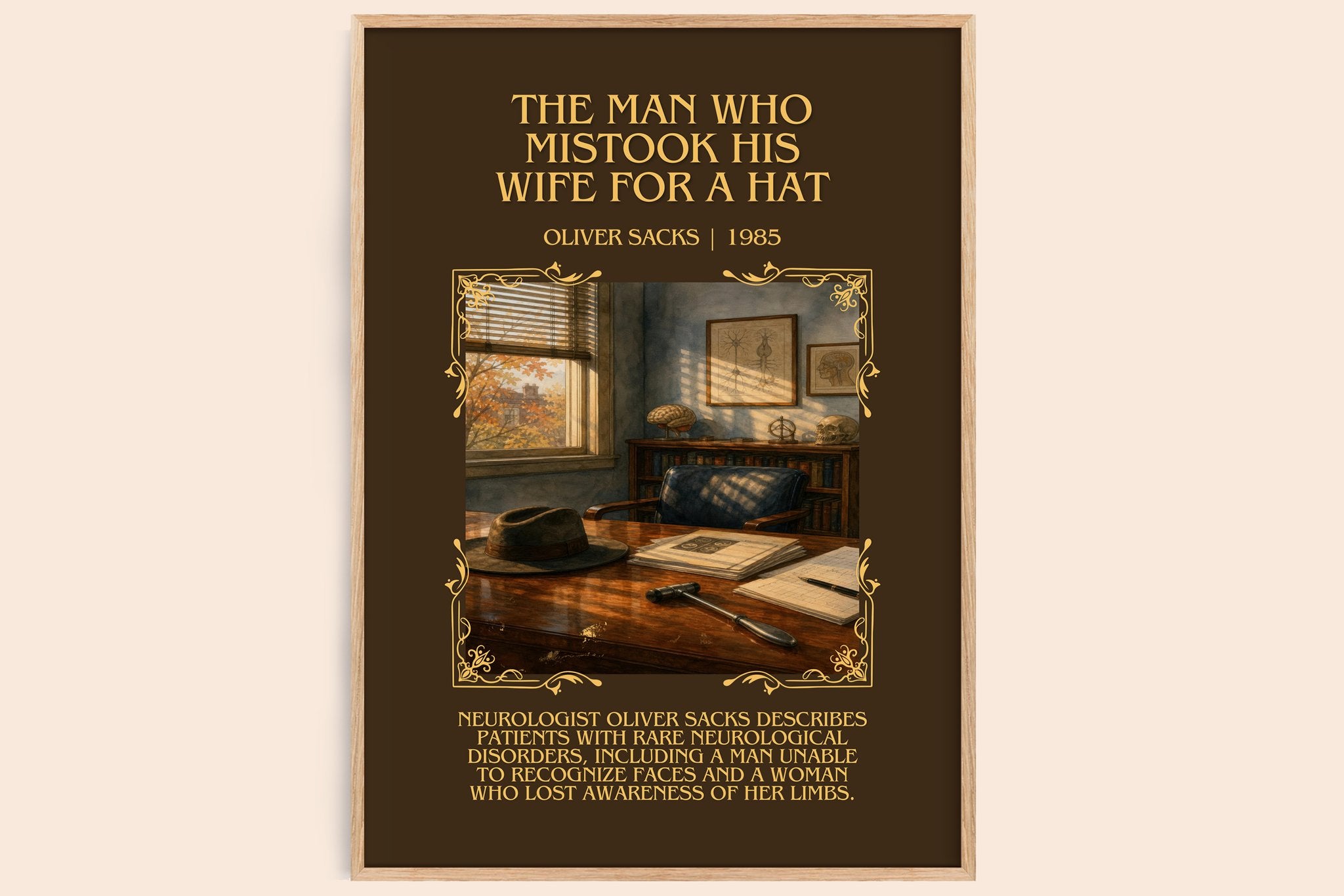 Man Who Mistook His Wife for a Hat Minimalist Book Poster by O. Sacks
