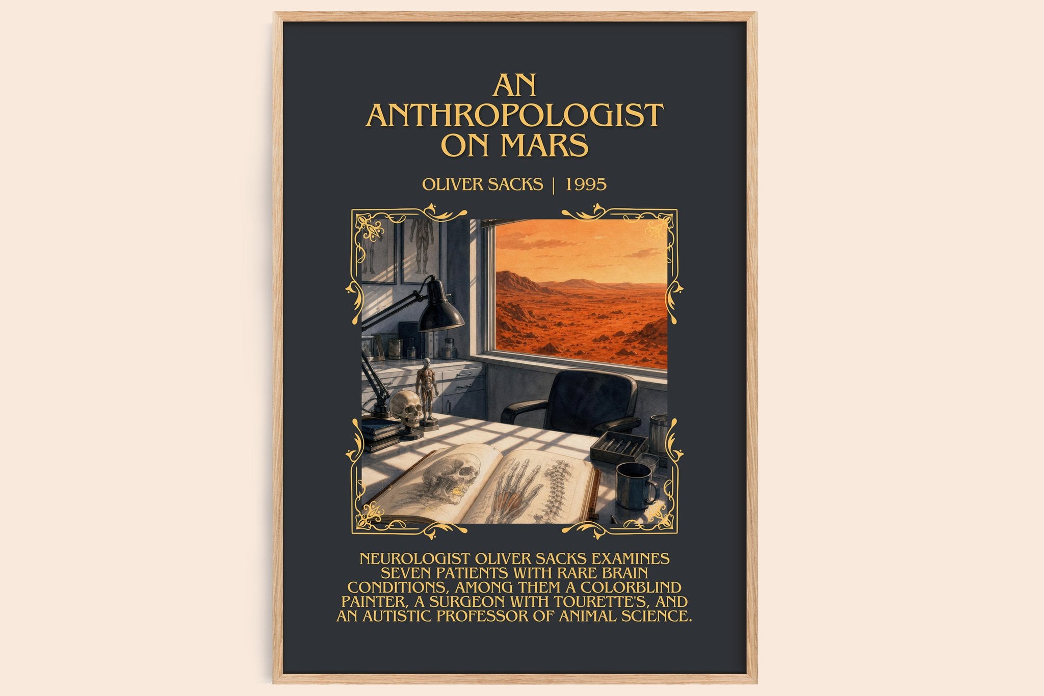 An Anthropologist on Mars Minimalist Book Poster by Oliver Sacks
