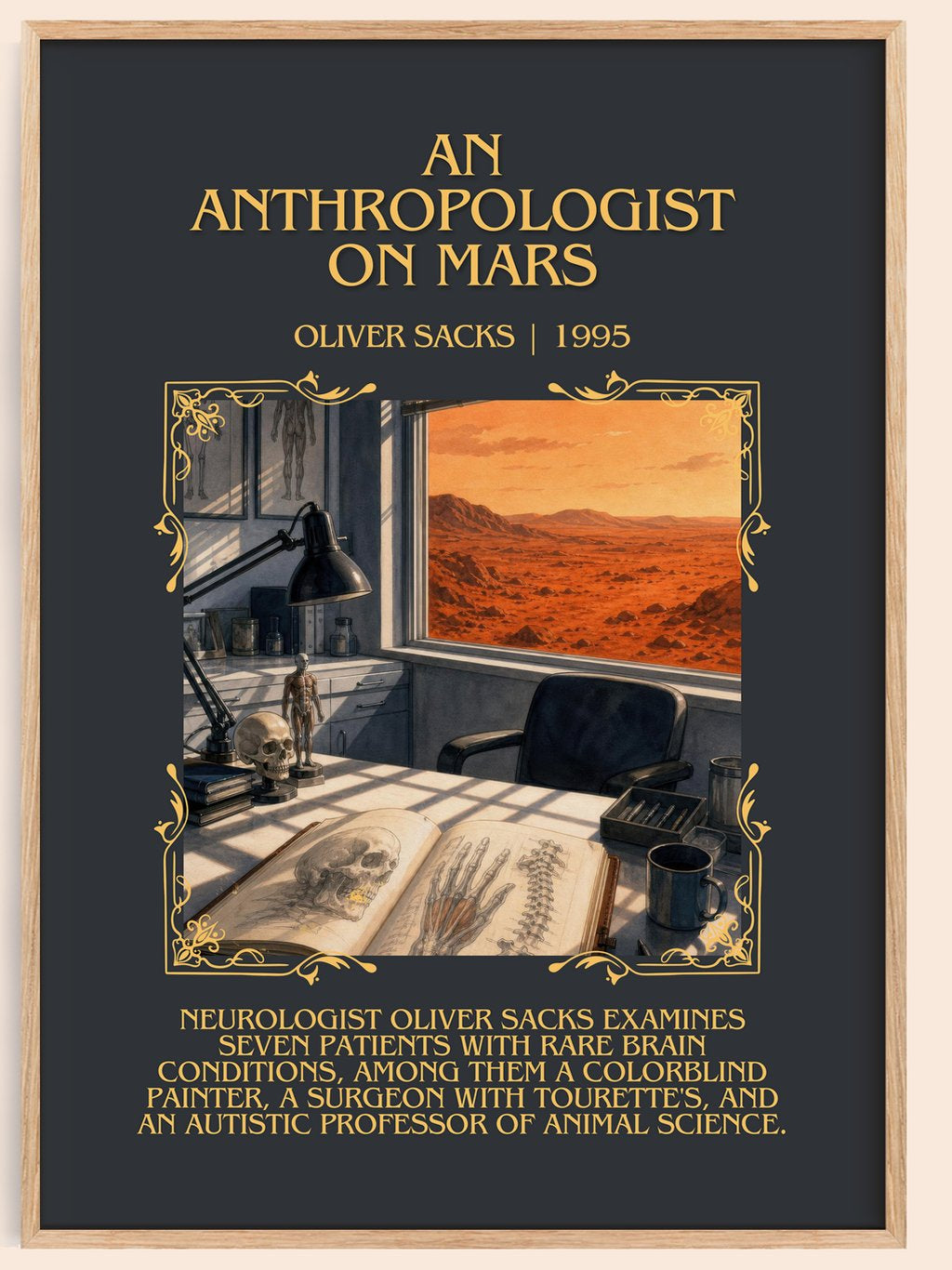 An Anthropologist on Mars Minimalist Book Poster by Oliver Sacks – book poster