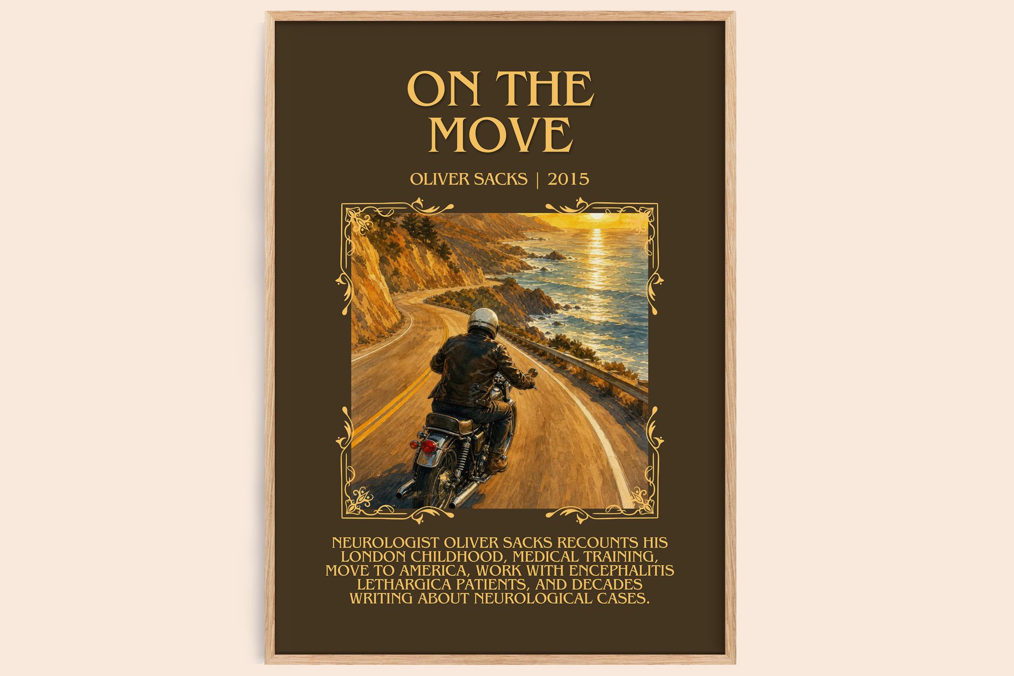 On the Move Minimalist Book Poster by Oliver Sacks
